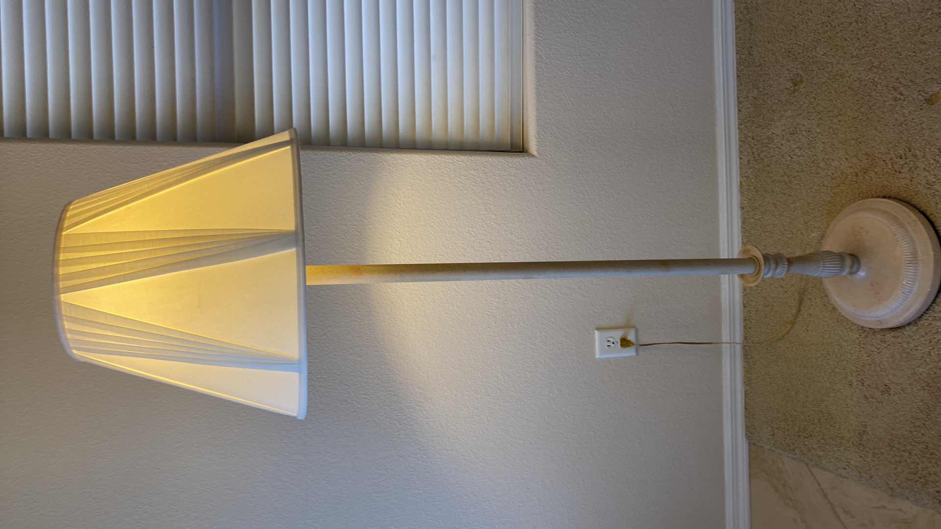 Photo 1 of ALMOND COLORED FLOOR LAMP H62”