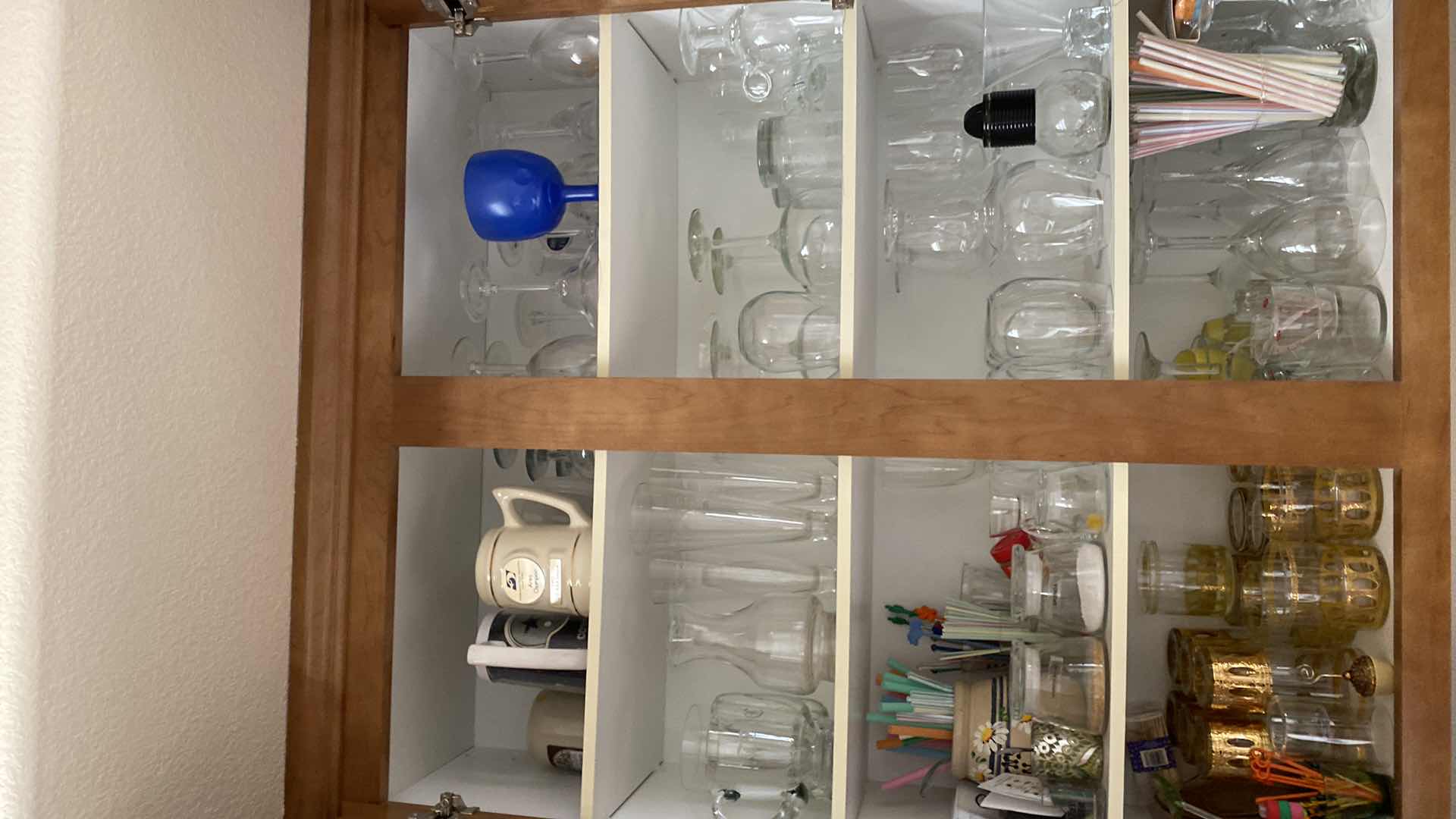 Photo 5 of CONTENTS OF CABINET BARWARE GLASSES STRAWS