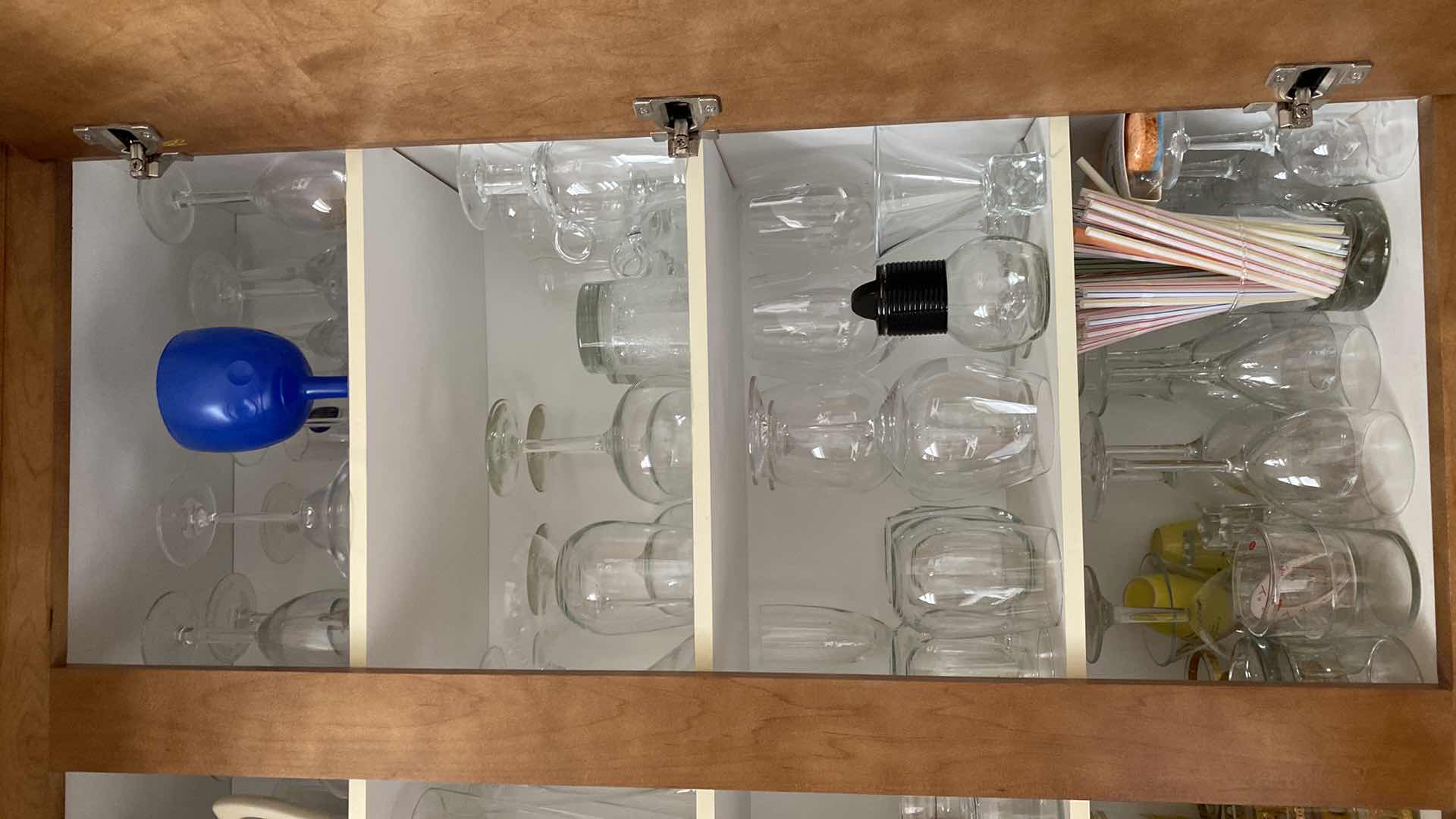 Photo 3 of CONTENTS OF CABINET BARWARE GLASSES STRAWS