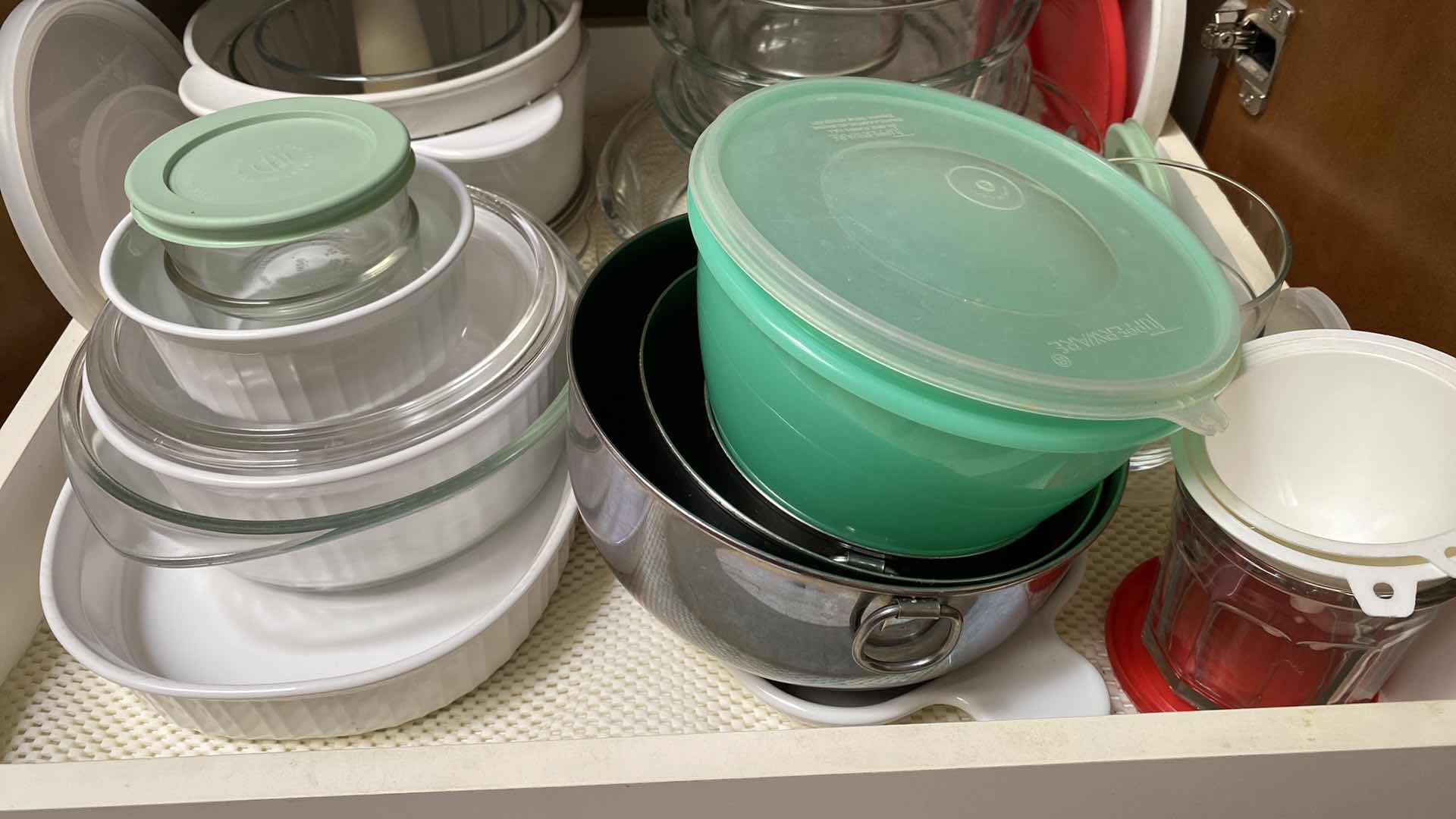 Photo 1 of CONTENTS OF CABINET 1 SHELF CORNINGWARE AND MORE