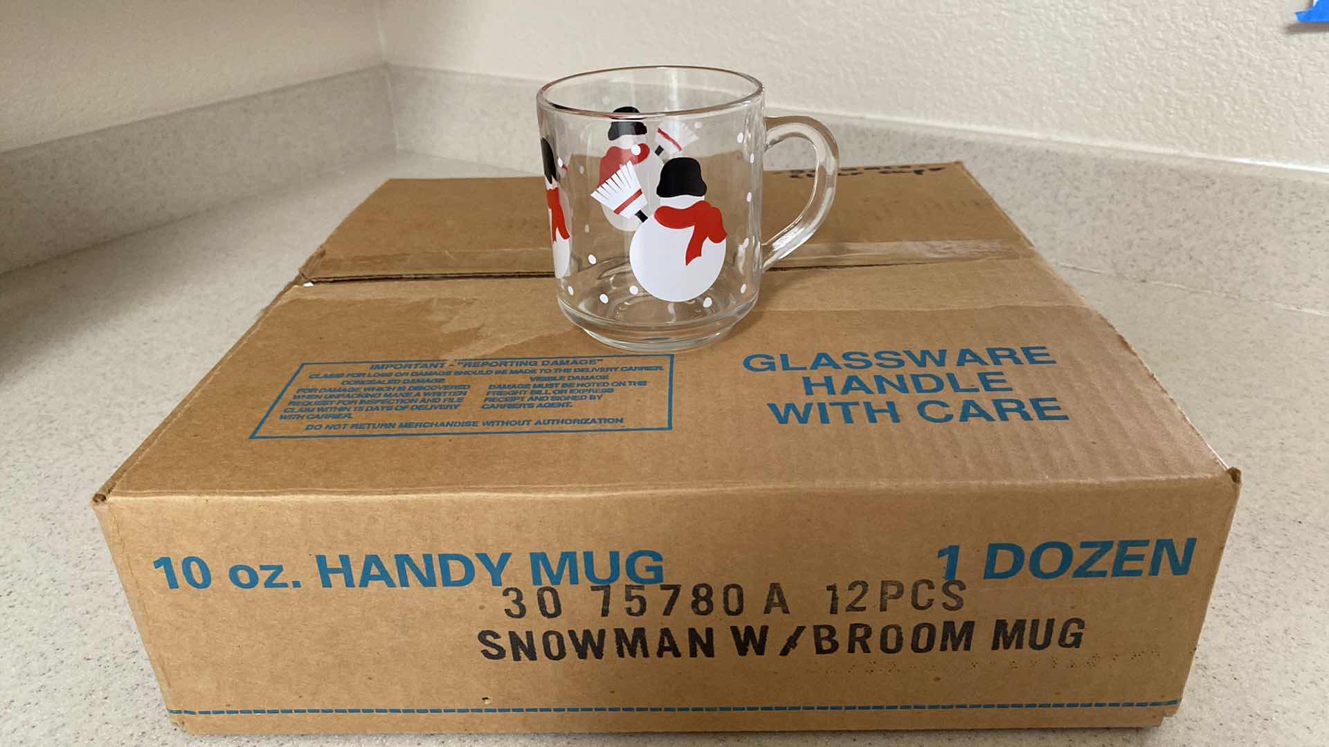 Photo 1 of 12-SNOWMEN MUGS IN BOX