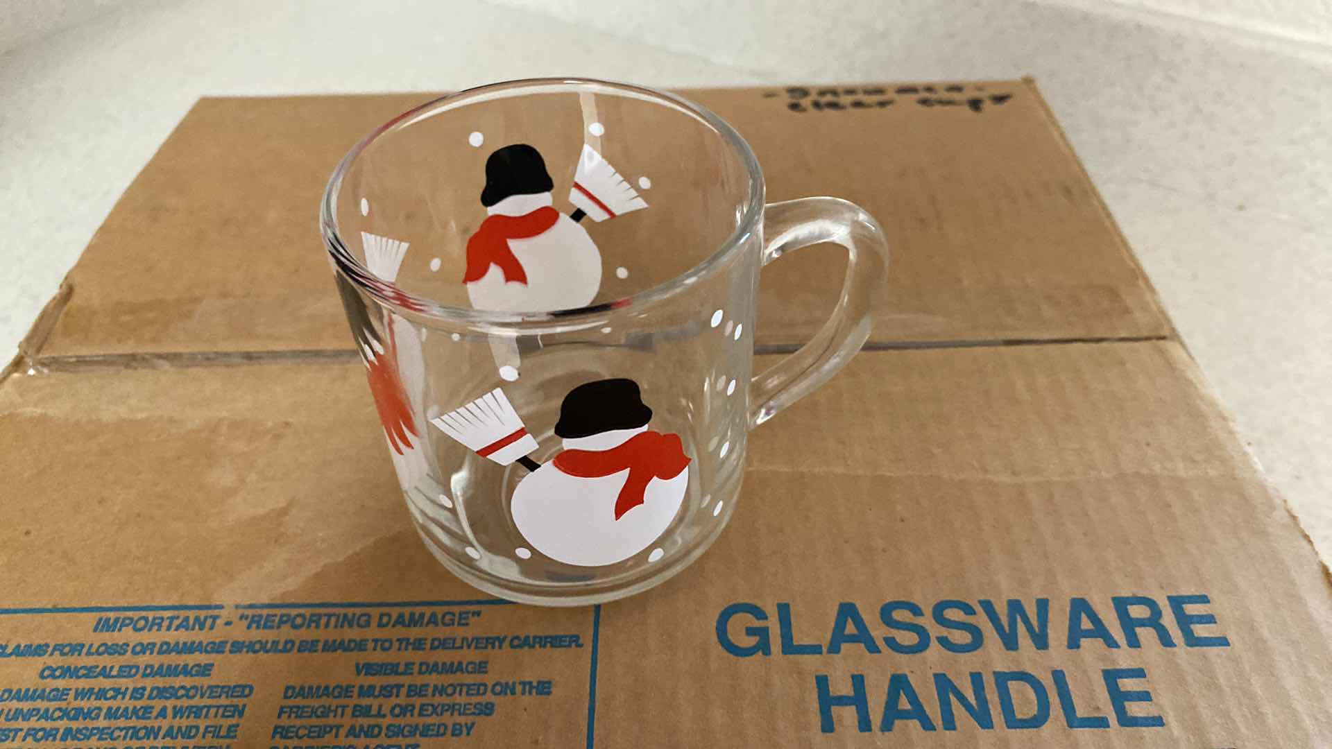 Photo 1 of 12-SNOWMEN MUGS IN BOX