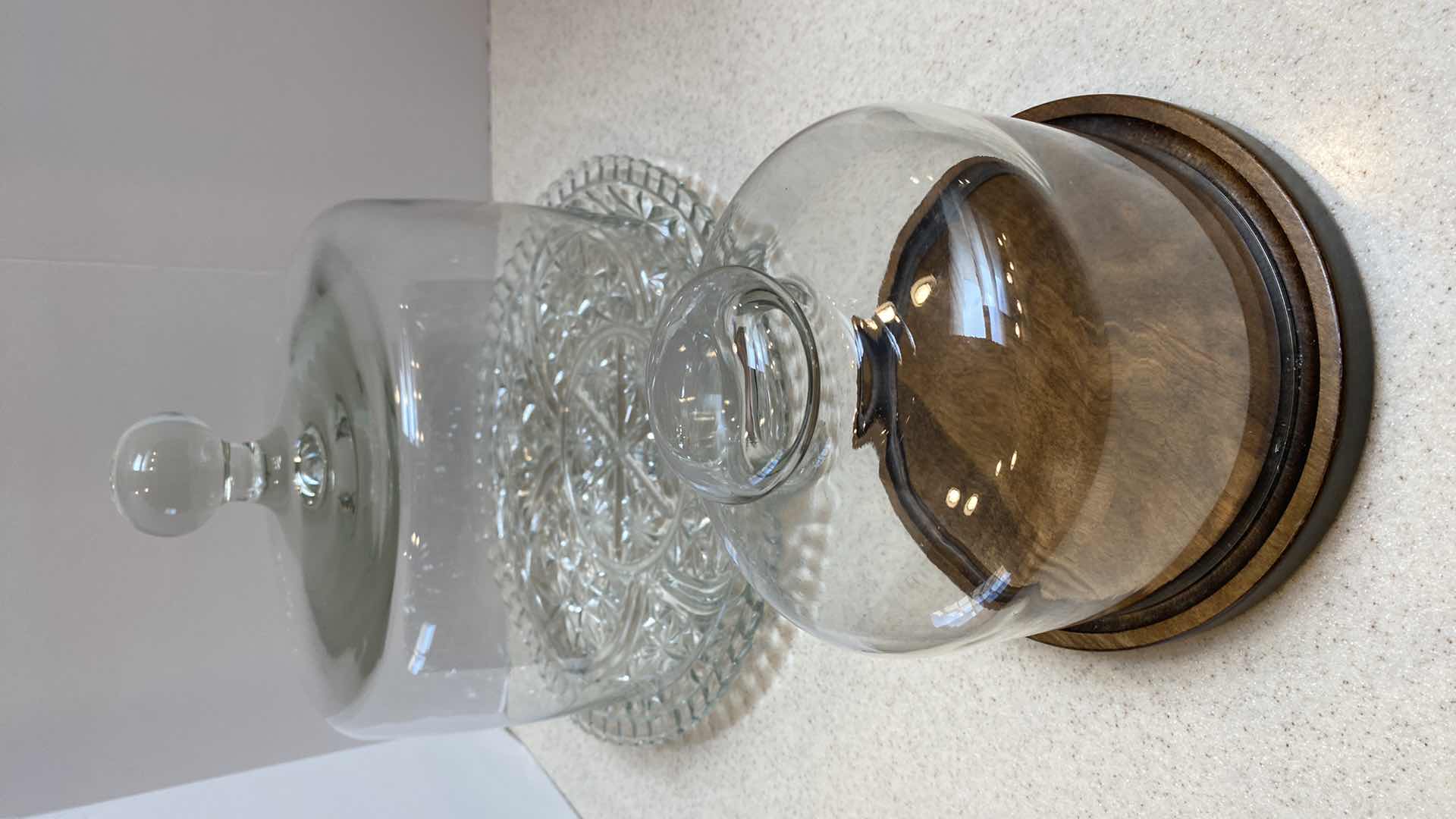 Photo 2 of CAKE PLATE WITH LID AND CHEESE BOARD WITH LID