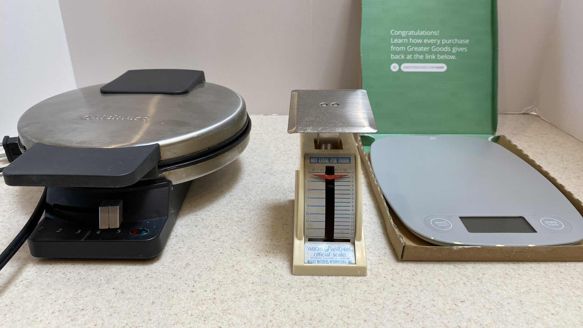 Photo 1 of CUISINART WAFFLE MAKER AND KITCHEN SCALES