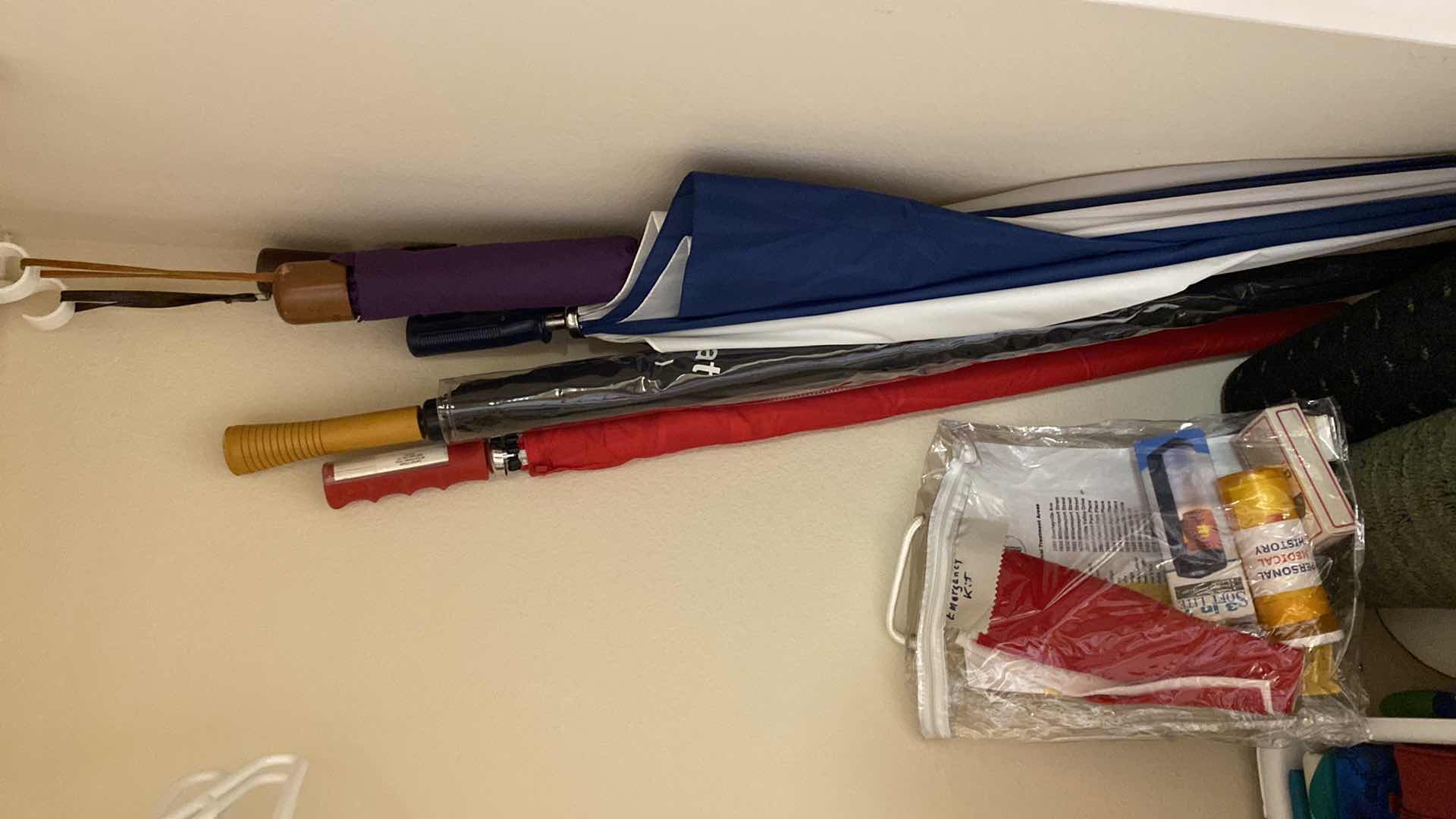 Photo 1 of CONTENTS OF HALL CLOSET BY KITCHEN TP PAPER TOWELS FIRST AUD KIT AND MORE