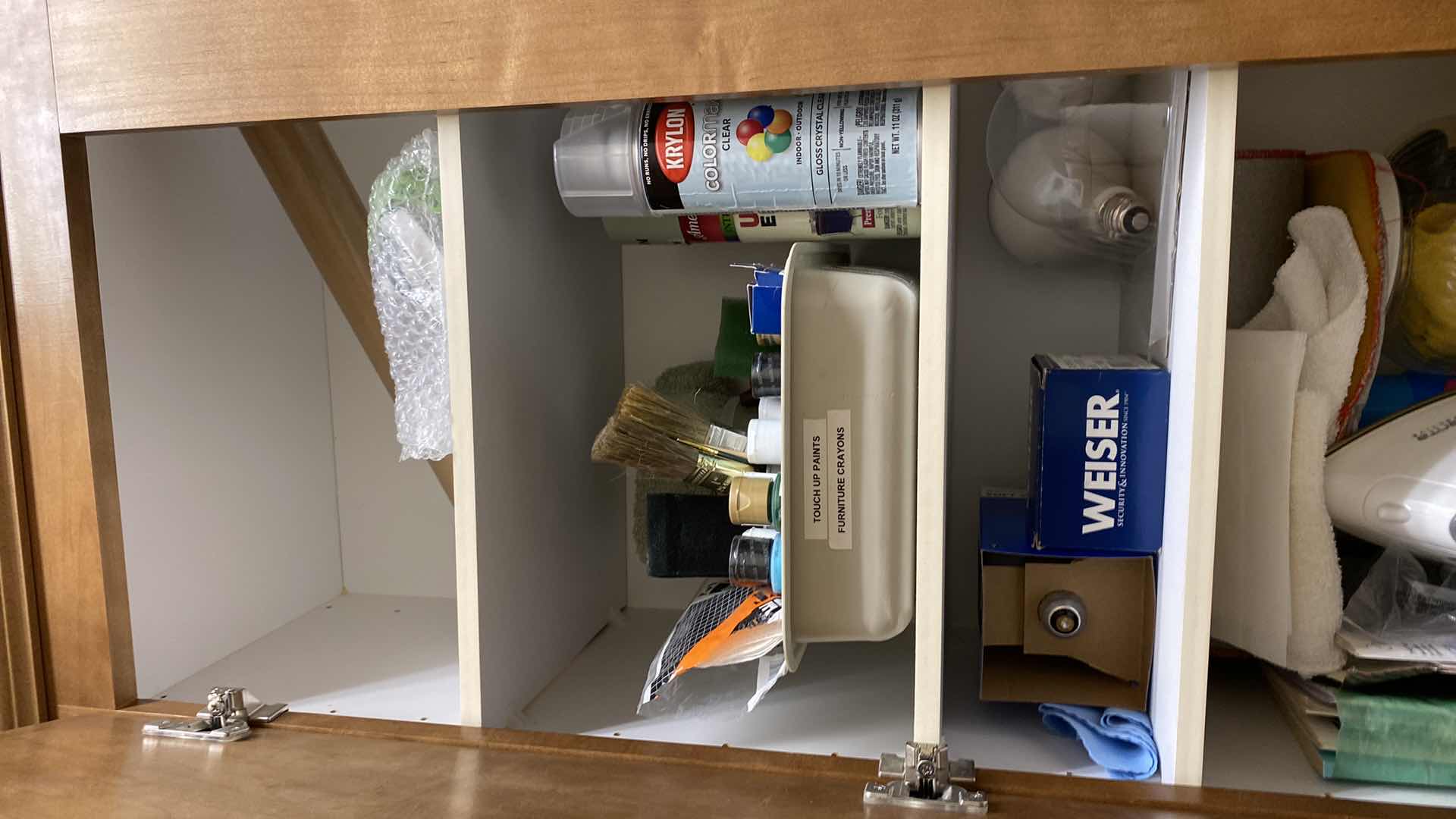 Photo 1 of CONTENTS OF CABINET LAUNDRY ROOM IRON CLEANING SUPPLIES AND MORE