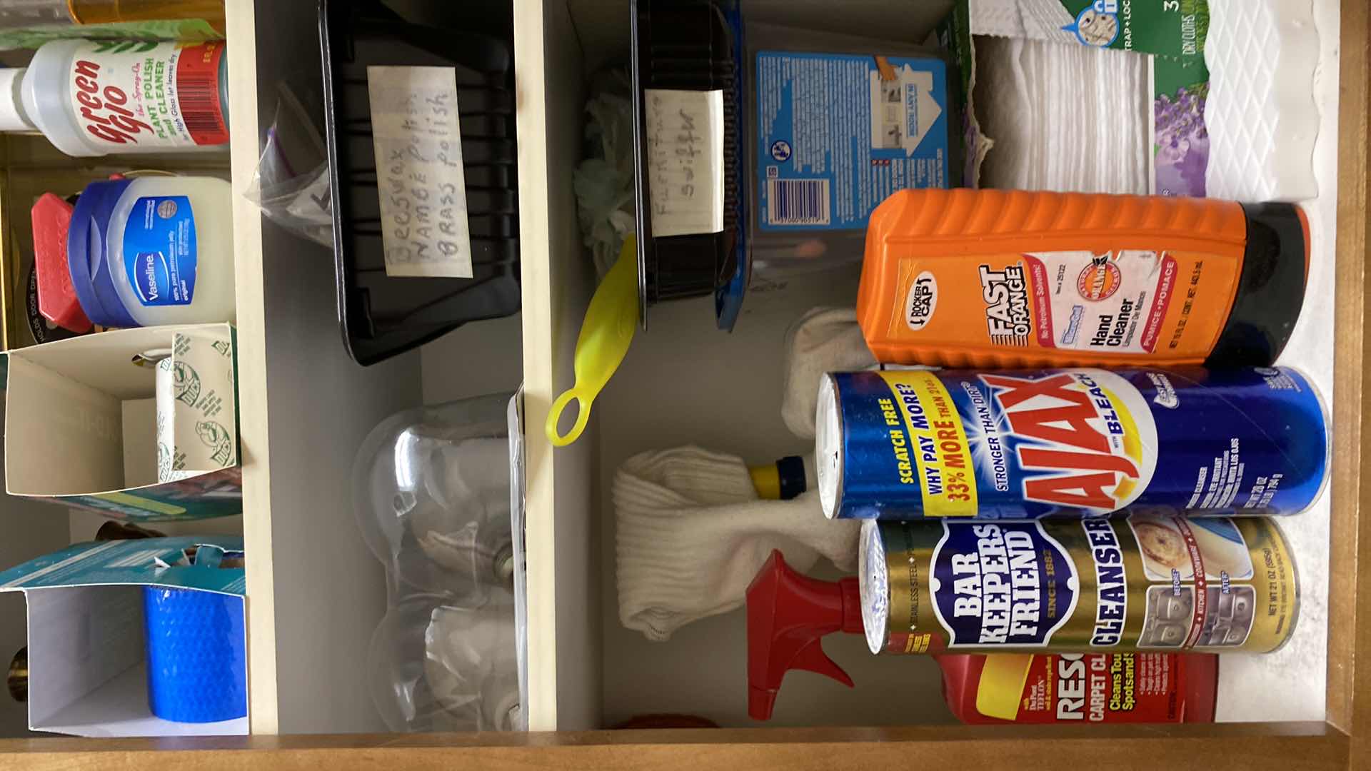Photo 1 of CONTENTS OF CABINET LAUNDRY ROOM IRON CLEANING SUPPLIES AND MORE