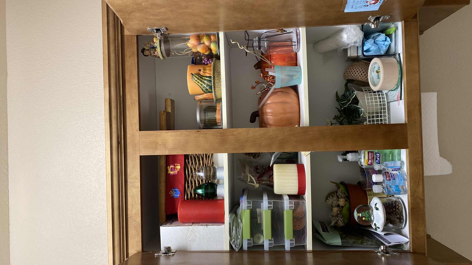 Photo 1 of CONTENTS OF CABINET LAUNDRY ROOM FALL DECOR FAUX FLORAL AND MORE