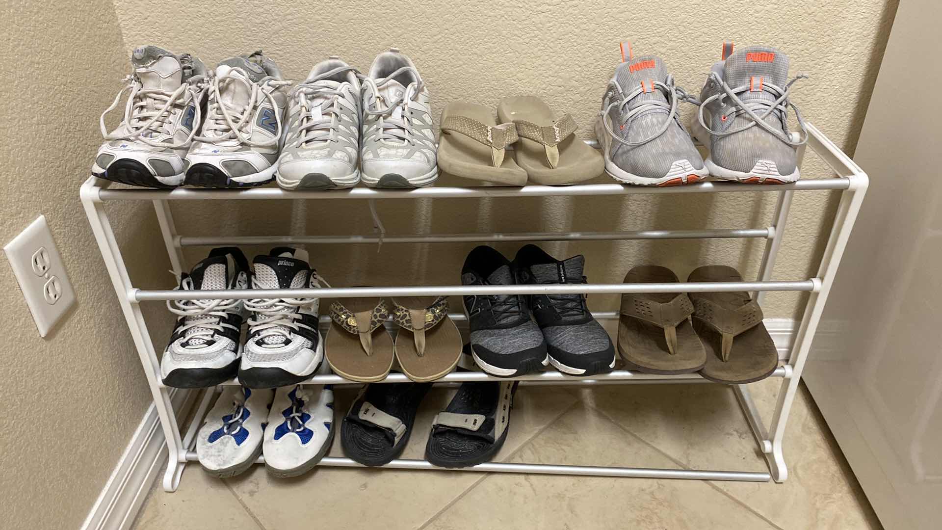 Photo 1 of 10 PAIRS WOMENS SIZE 8 SHOES WITH SHOERACK