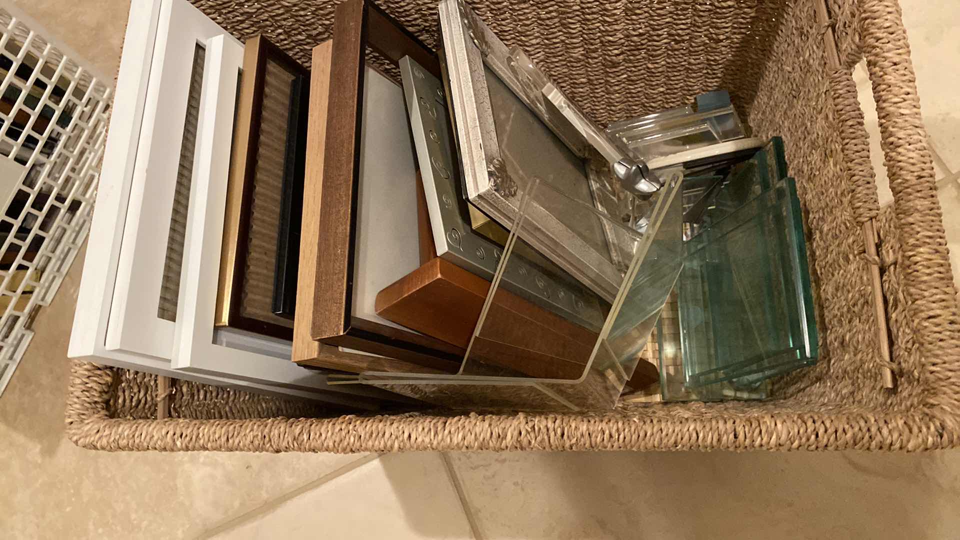 Photo 1 of BASKET OF PICTURE FRAMES VARIOUS SIZES