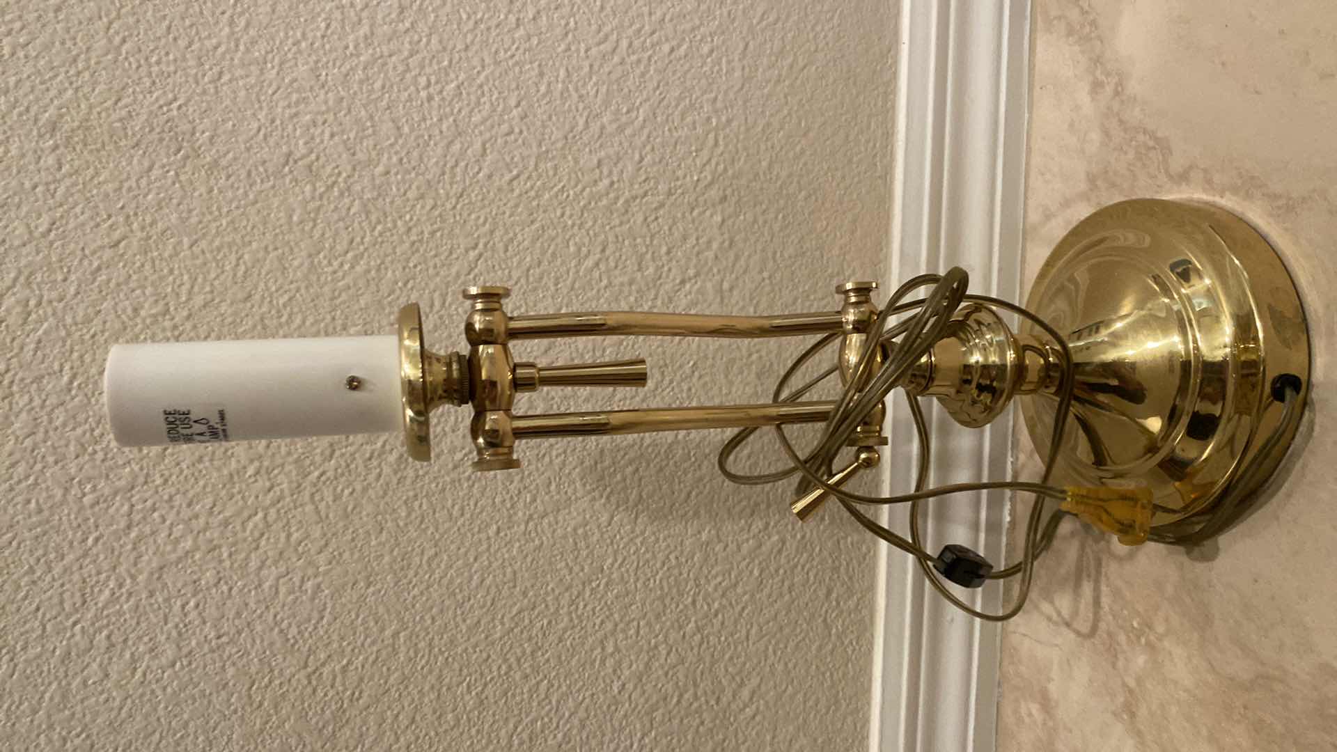 Photo 1 of BRASS LIGHT FIXTURE SHADE MISSING H 17 1/2 inches
