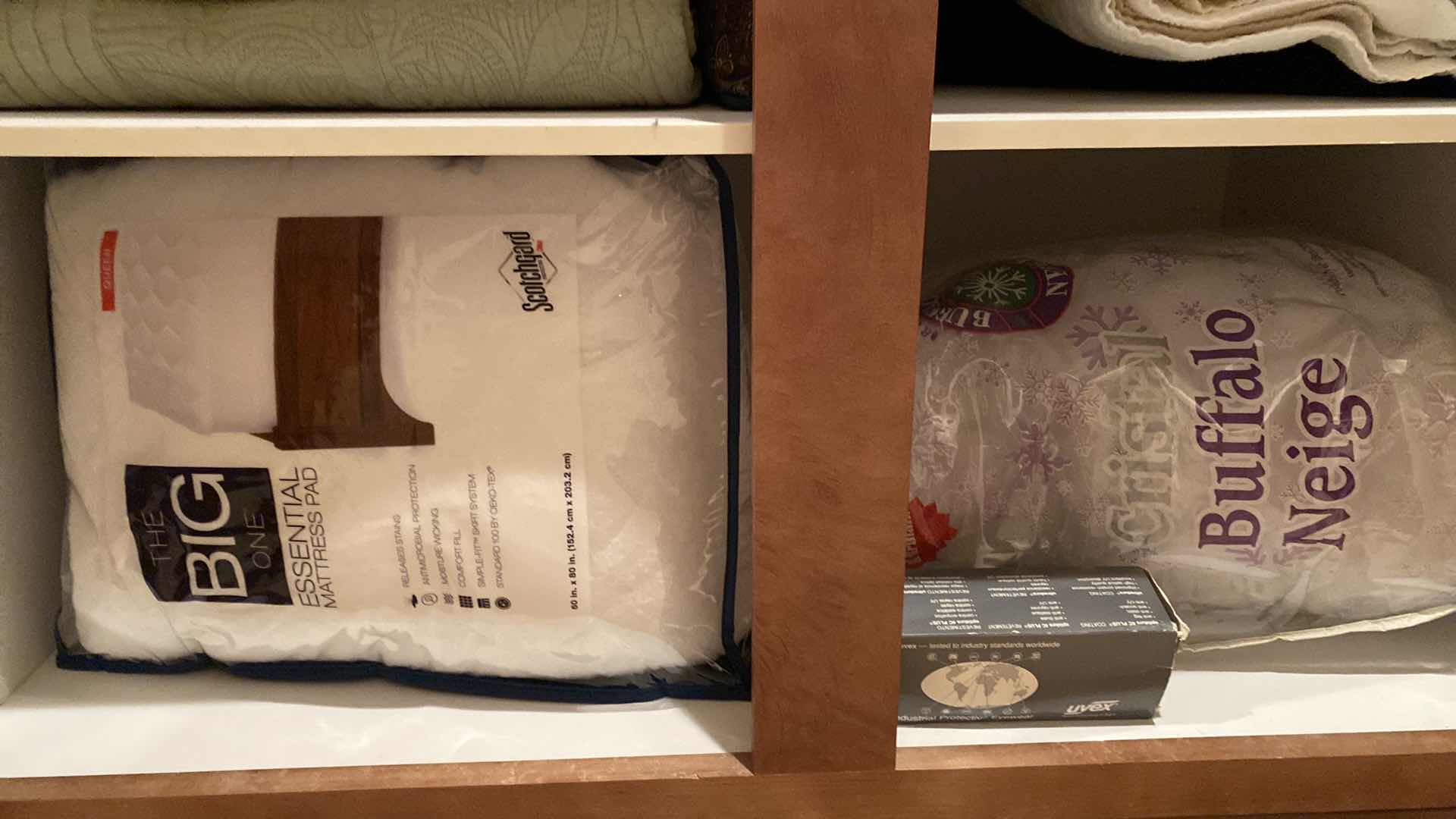 View 3 of Contents of 2 cabinets, quilts towels, linens