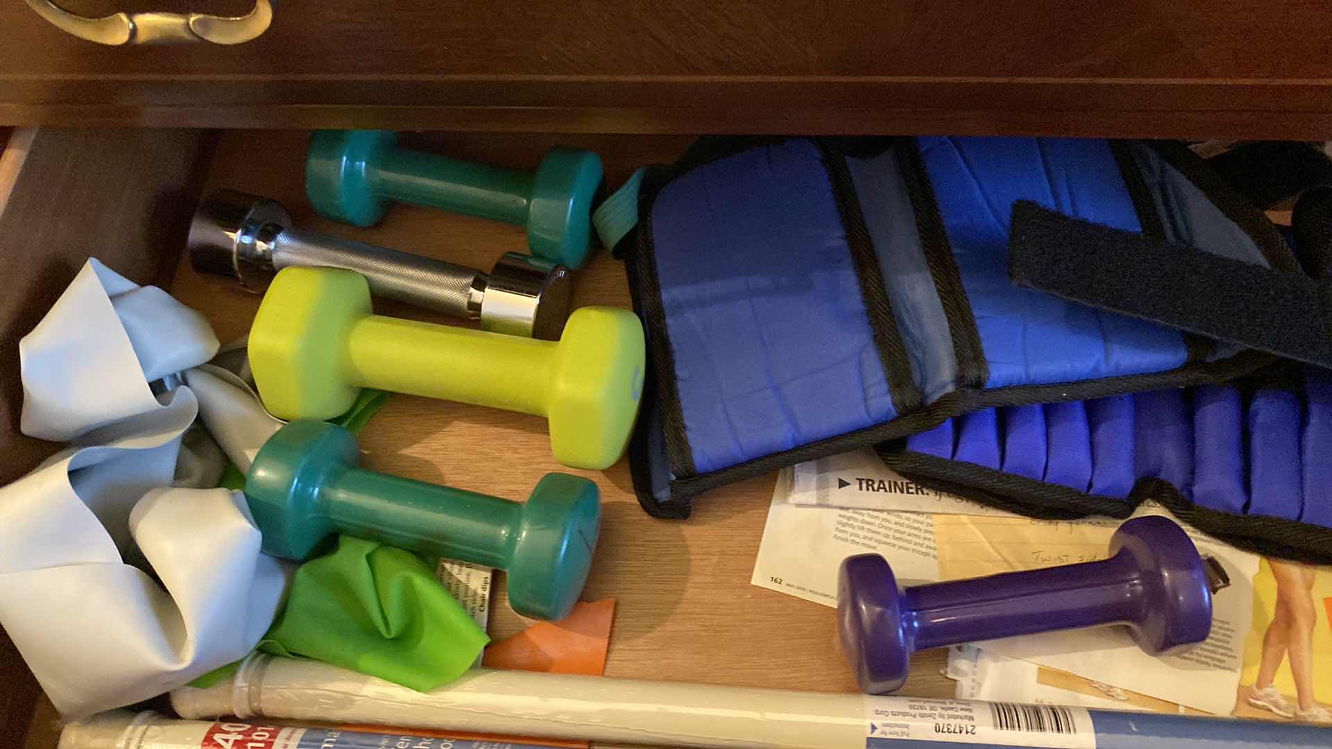 Photo 1 of Drawer of exercise equipment