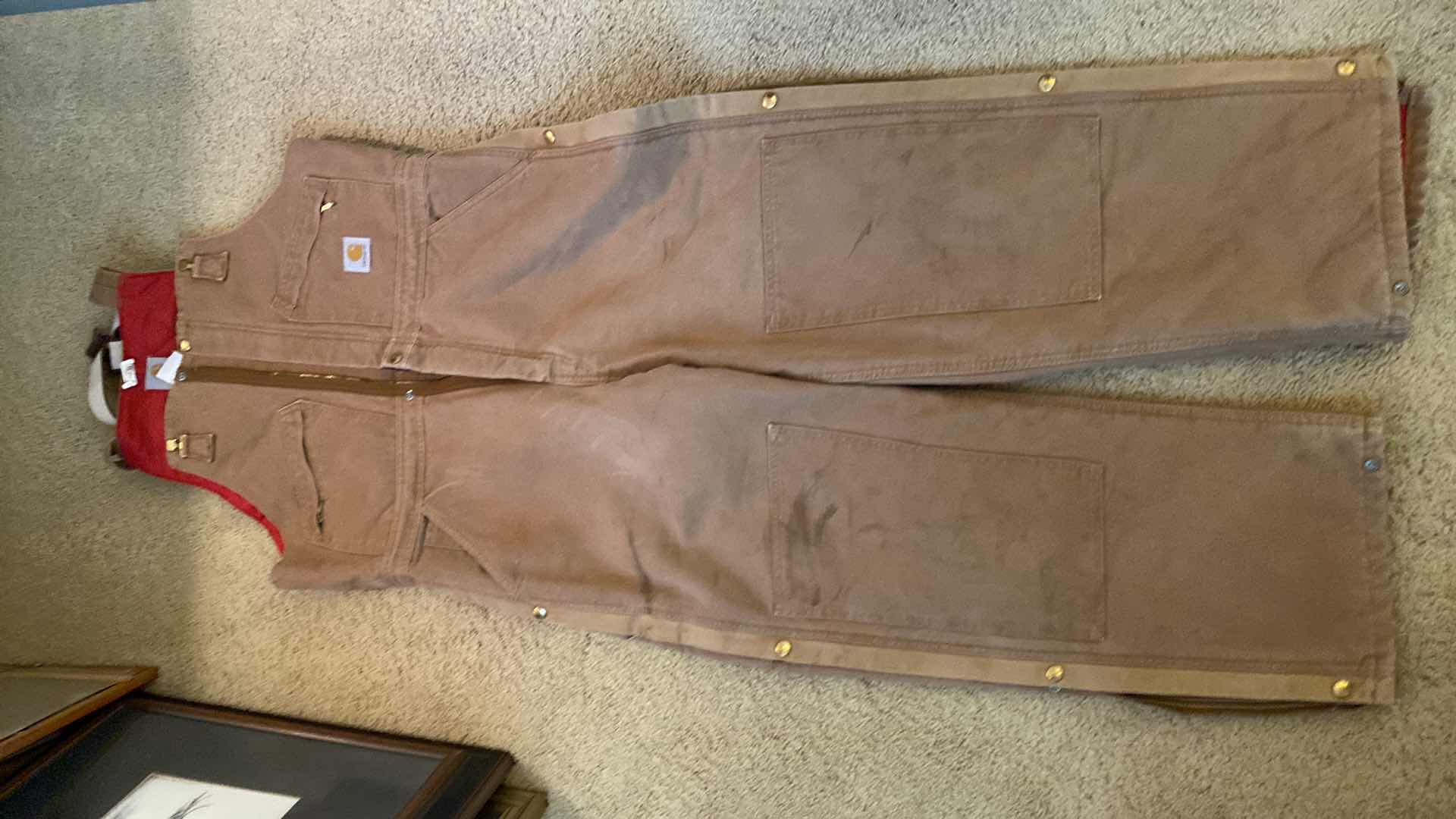 Photo 1 of Carhart men’s overalls, no size