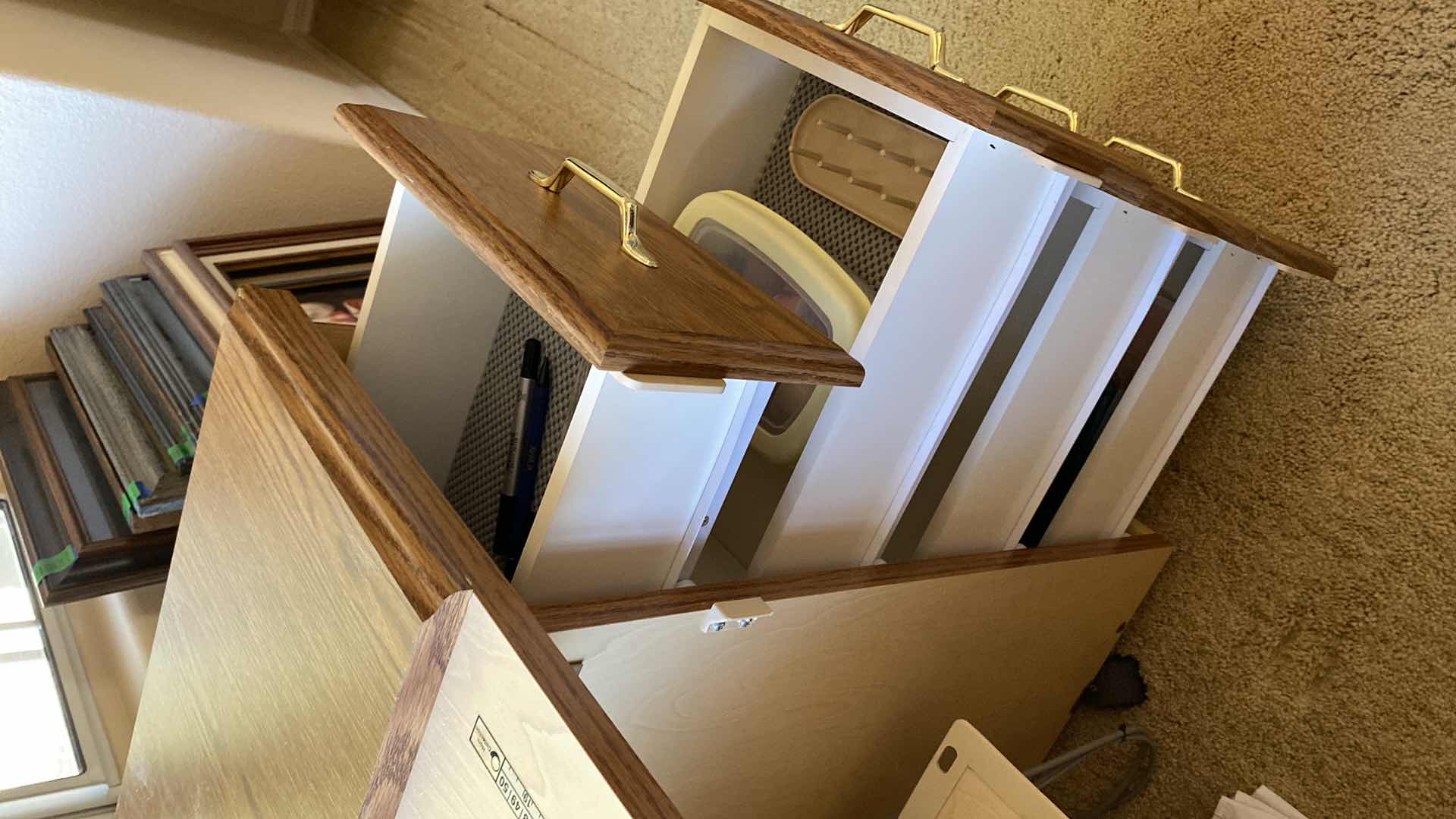 Photo 1 of BERNINA 1000 sewing machine in built in cabinet with storage