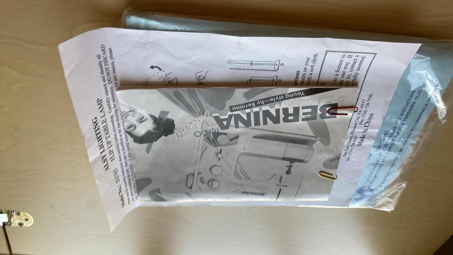 Photo 1 of BERNINA 1000 sewing machine in built in cabinet with storage