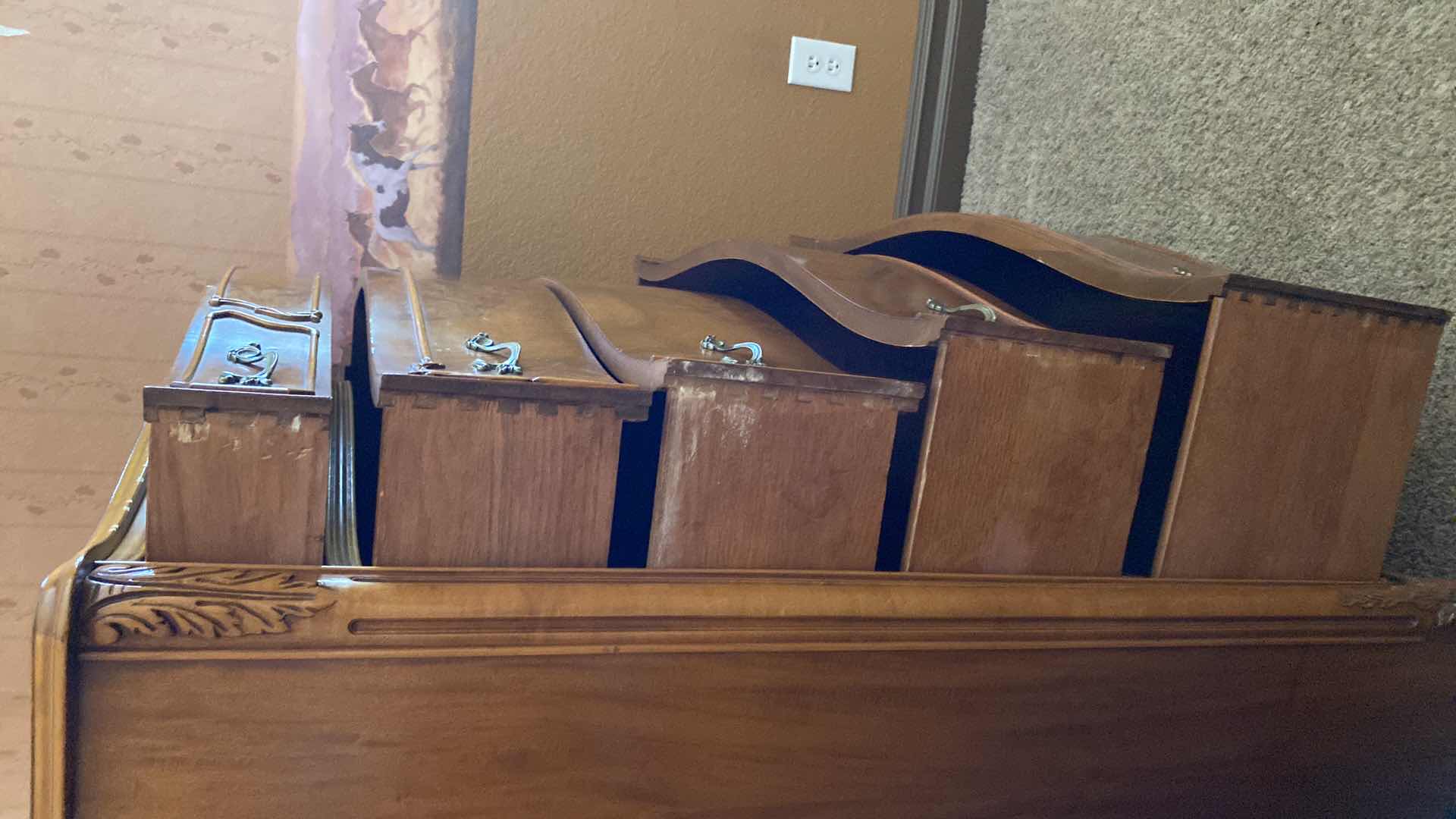 Photo 1 of ANTIQUE HIGHBOY WITH ACANTHUS LEAF TRIM DOVETAIL CONSTRUCTION 38 1/2“ x 22 1/2“  H 50“.