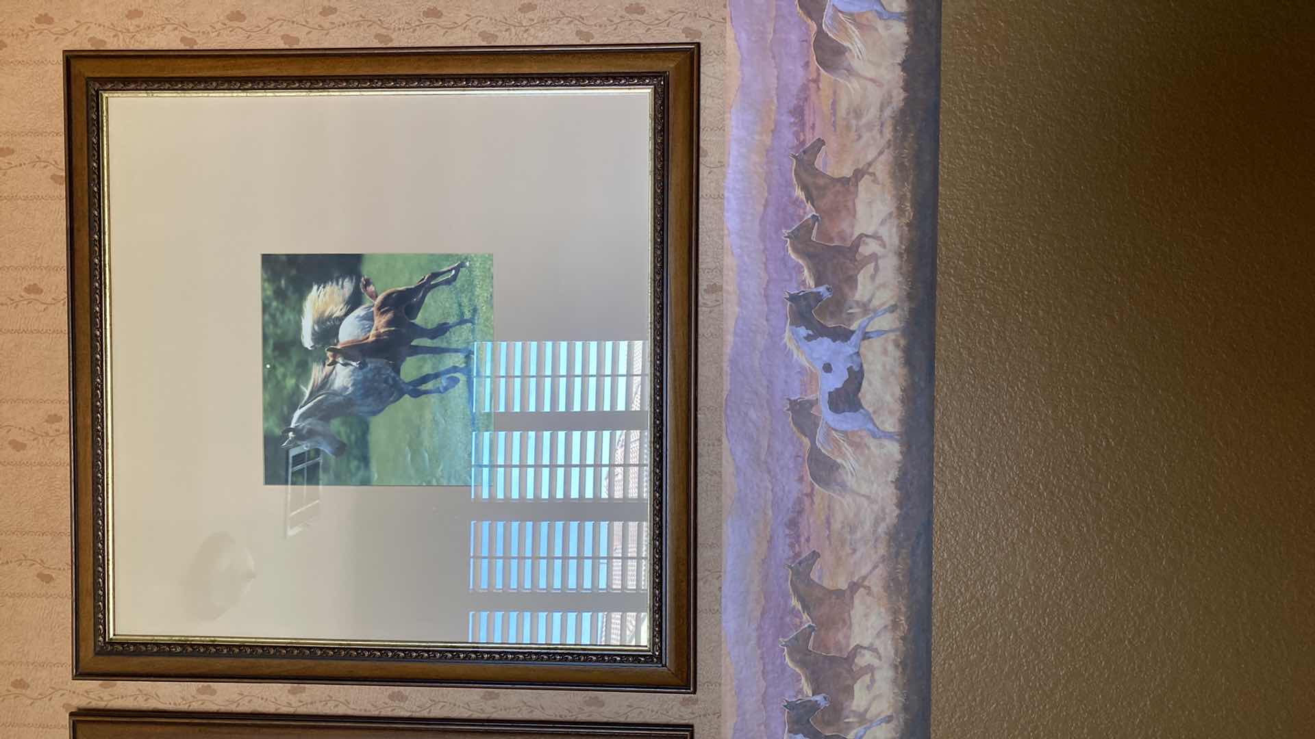 Photo 1 of FRAMED AND MATTED HORSE PHOTO ARTWORK 32“ x 32”