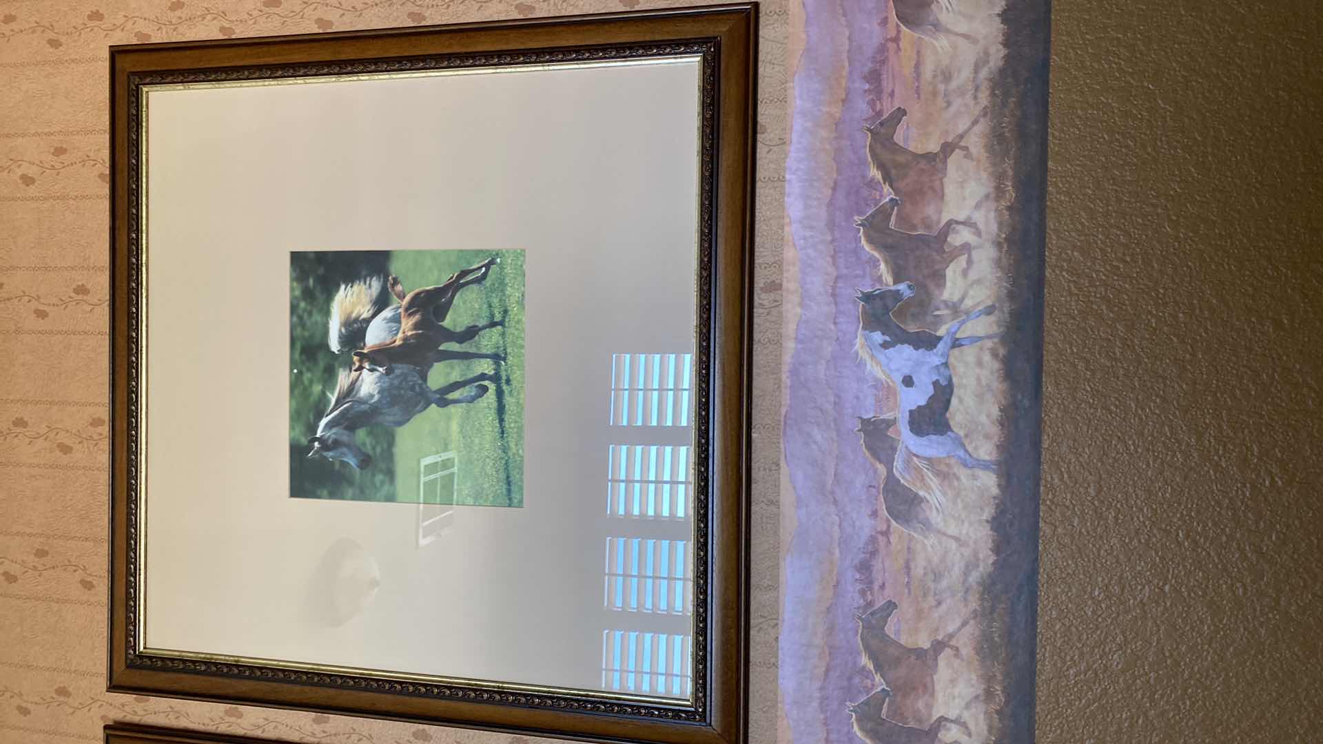 Photo 1 of FRAMED AND MATTED HORSE PHOTO ARTWORK 32“ x 32”