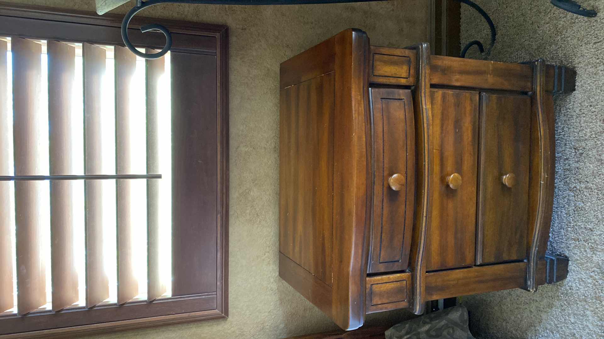 Photo 1 of DARK WOOD TRADITIONAL NIGHT STAND 25 1/4“ x 18 1/4“ H 28“