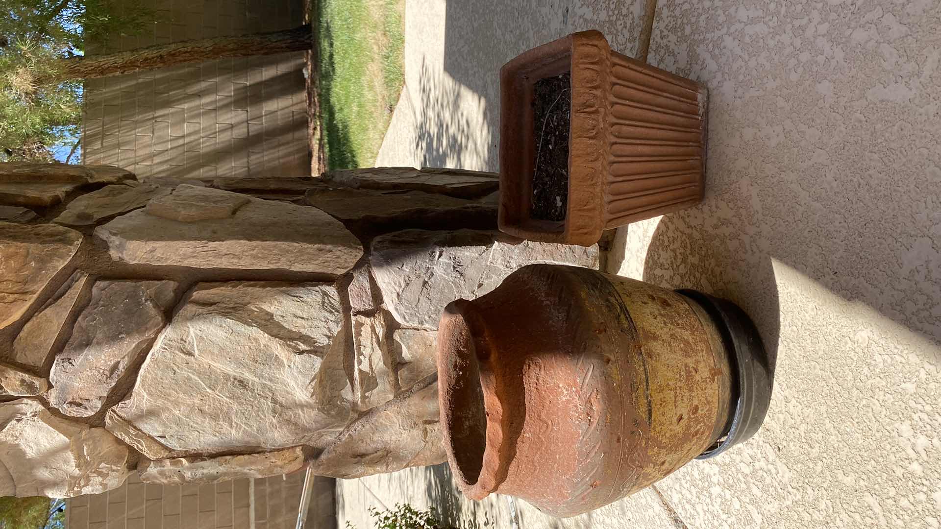Photo 1 of PAIR OF CLAY POTS LARGEST 12” x 15”