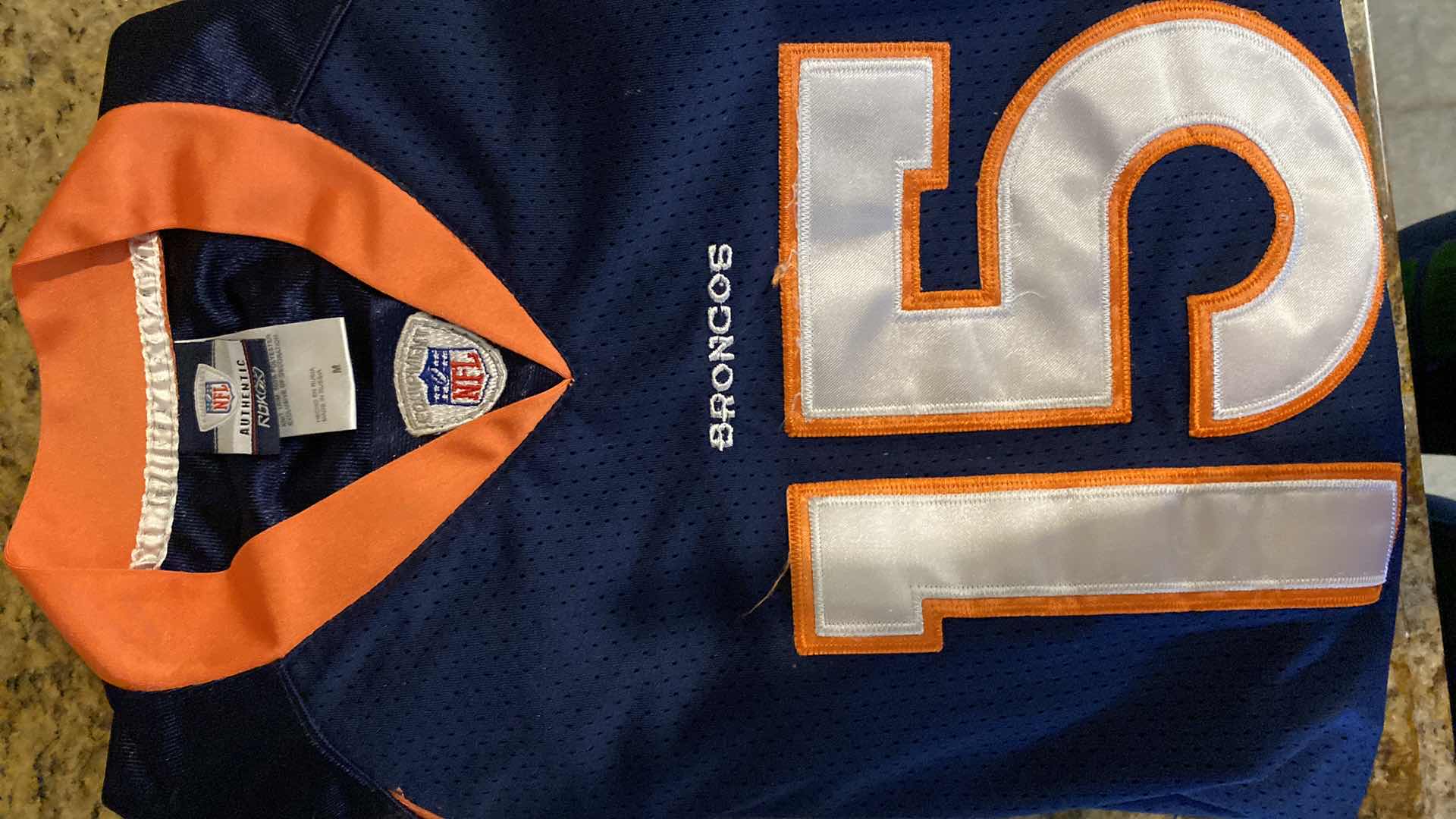 Photo 2 of 2-NFL MENS SIZE MEDIUM BRONCOS AND EAGLES JERSEYS