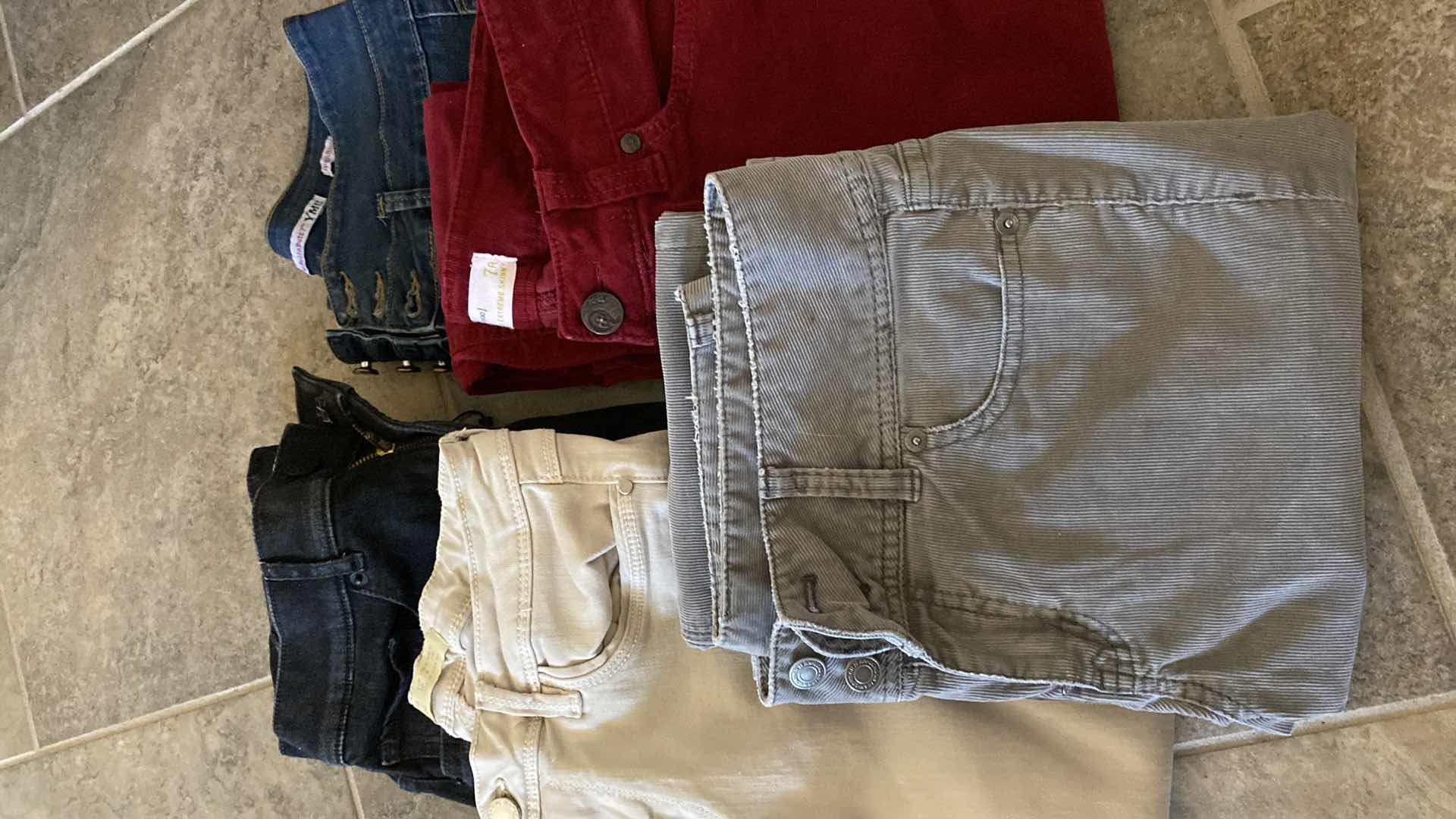 Photo 1 of 5-WOMENS SIZE 7 and 6 JEANS