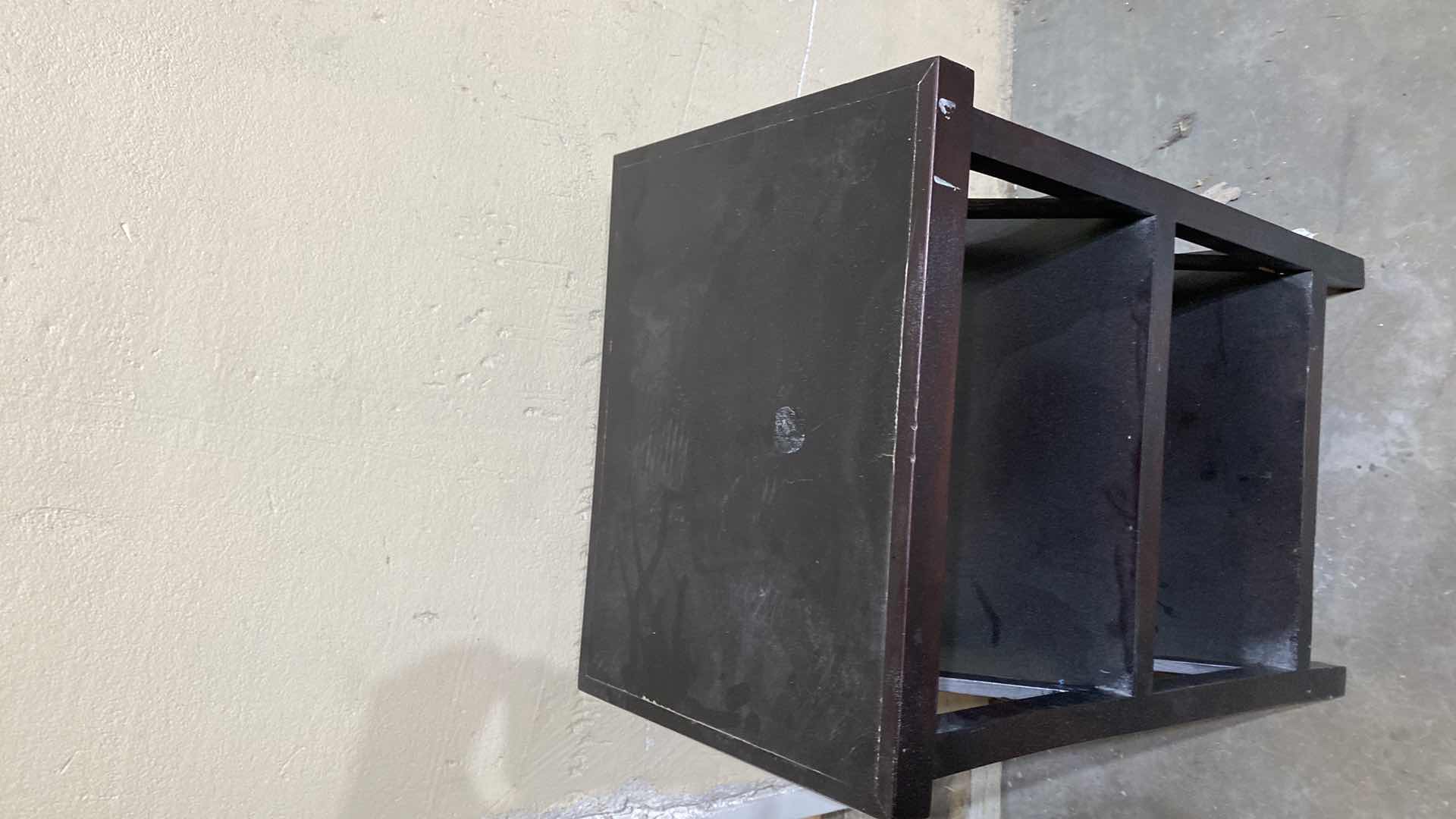 Photo 1 of BLACK TABLE WITH 2 SHELFS 18” x 14” H 26”