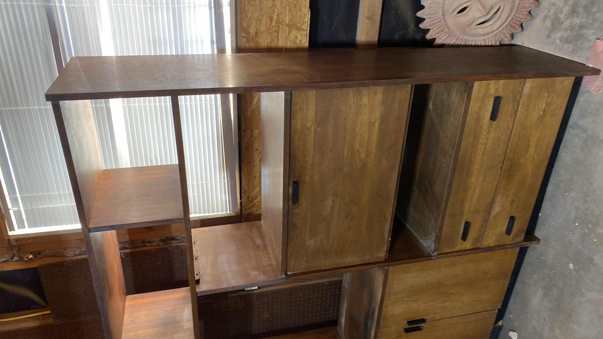 Photo 1 of WOOD ENTERTAINMENT CABINET 59“ x 16“ H 70“