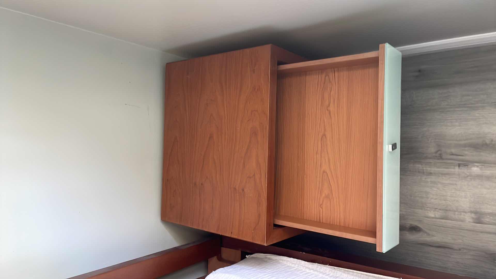 Photo 1 of MID CENTURY MODERN WOOD BEDSIDE TABLE 21”x18”x 22”H