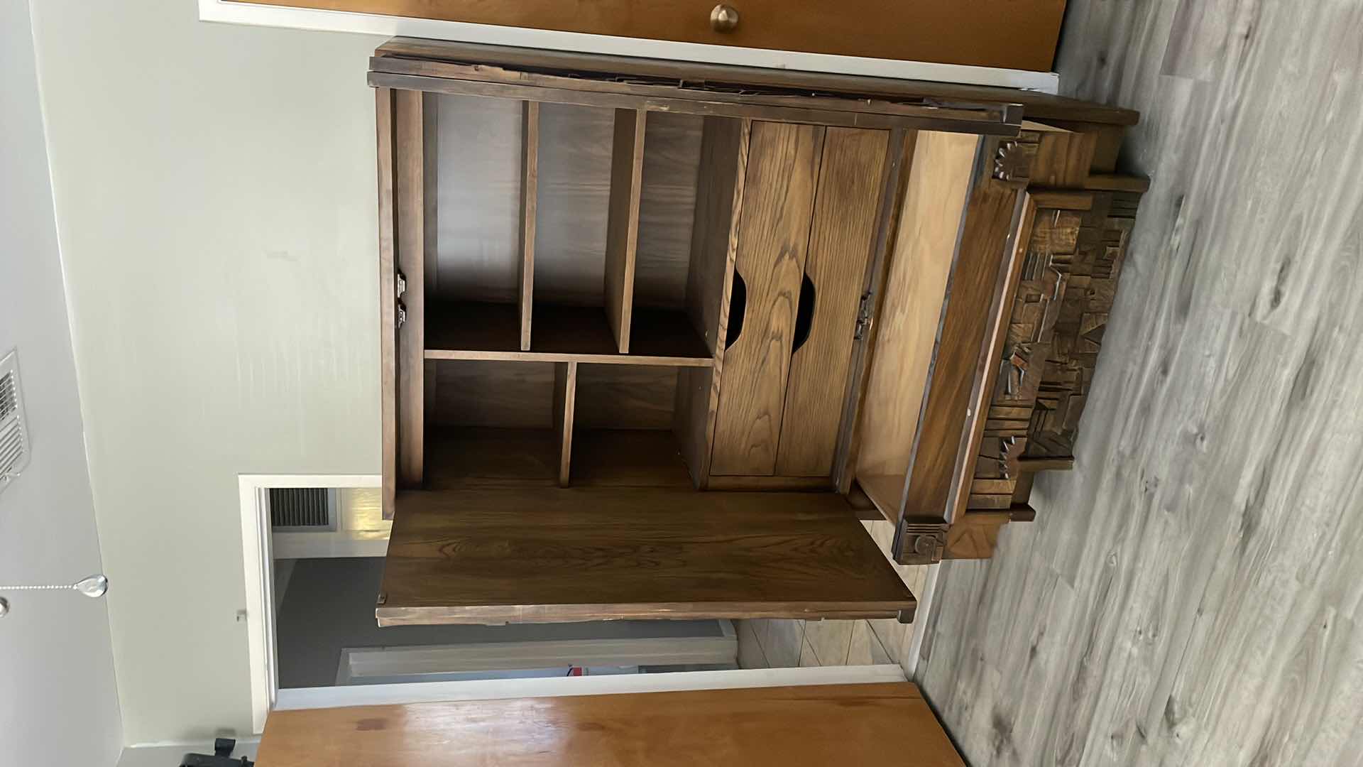 Photo 4 of VINTAGE MID 20TH CENTURY MODERN LANE PUEBLO BY PAUL EVANS BRUTALIST ARMOIRE/WARDROBE 40" × 18" H 66"