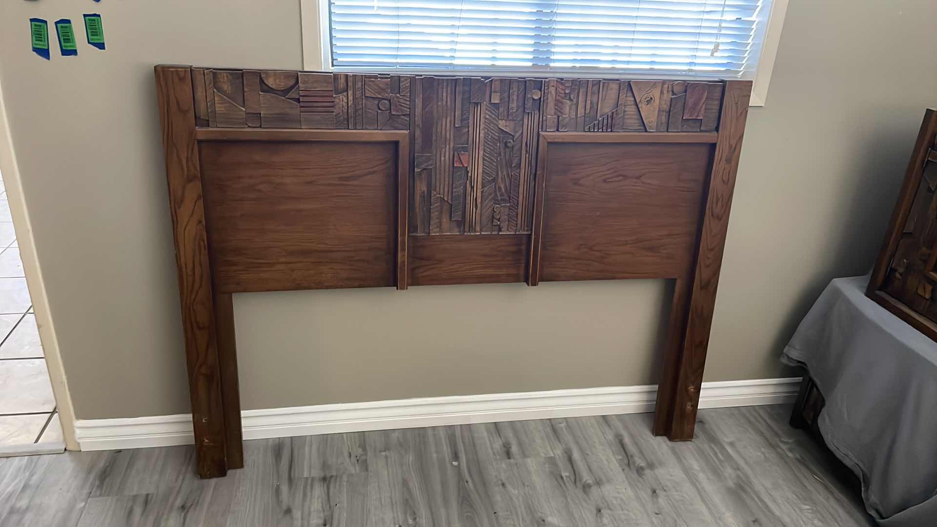 Photo 1 of VINTAGE 20TH CENTURY MODERN PAUL EVANS STYLE PUEBLO BRUTALIST QUEEN SIZE HEADBOARD  60”x 45”