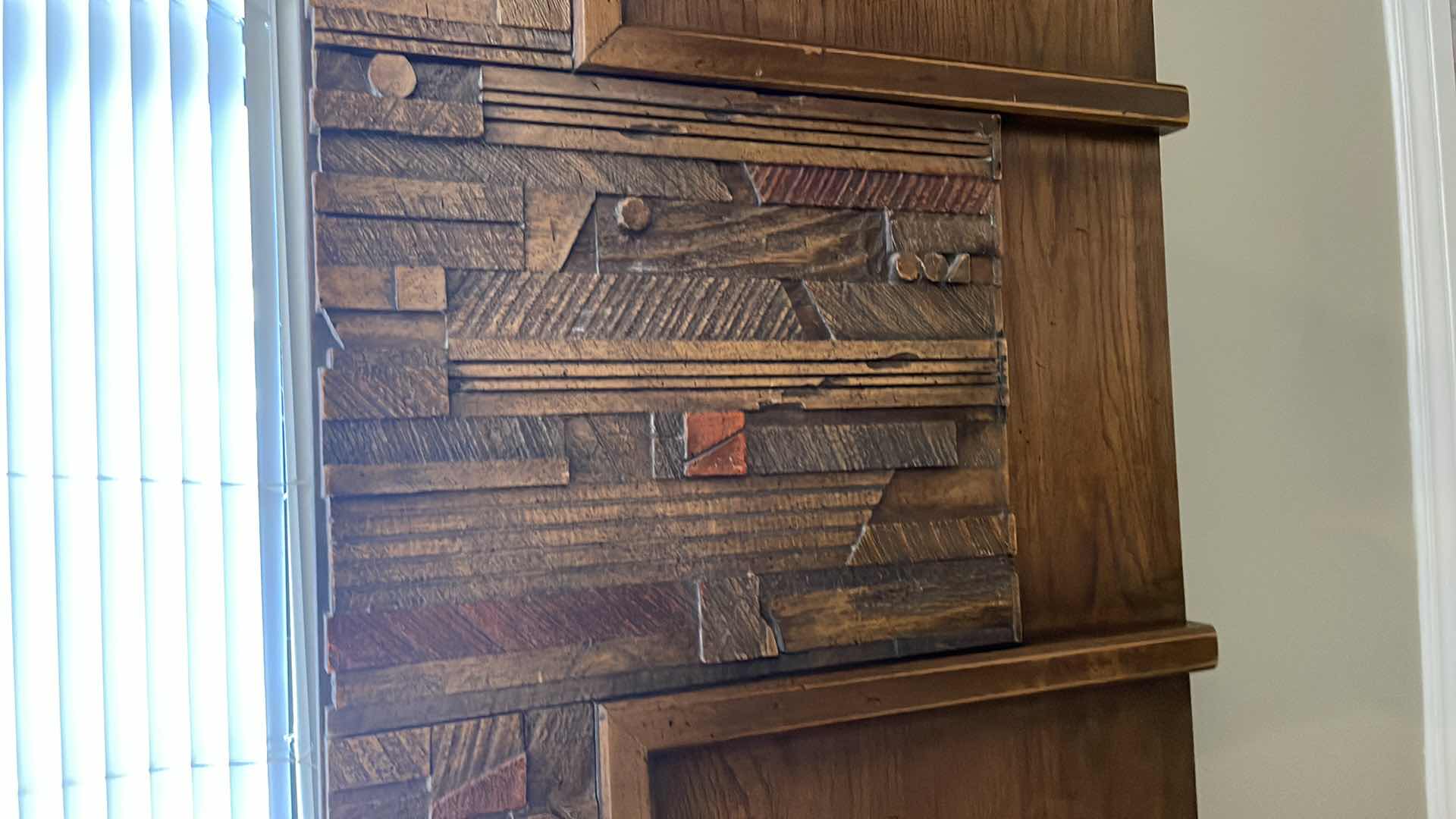 Photo 1 of VINTAGE 20TH CENTURY MODERN PAUL EVANS STYLE PUEBLO BRUTALIST QUEEN SIZE HEADBOARD  60”x 45”