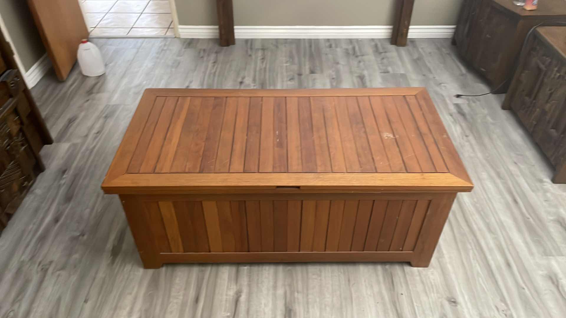 Photo 1 of WOODEN STORAGE BENCH 51”x25”x21”H