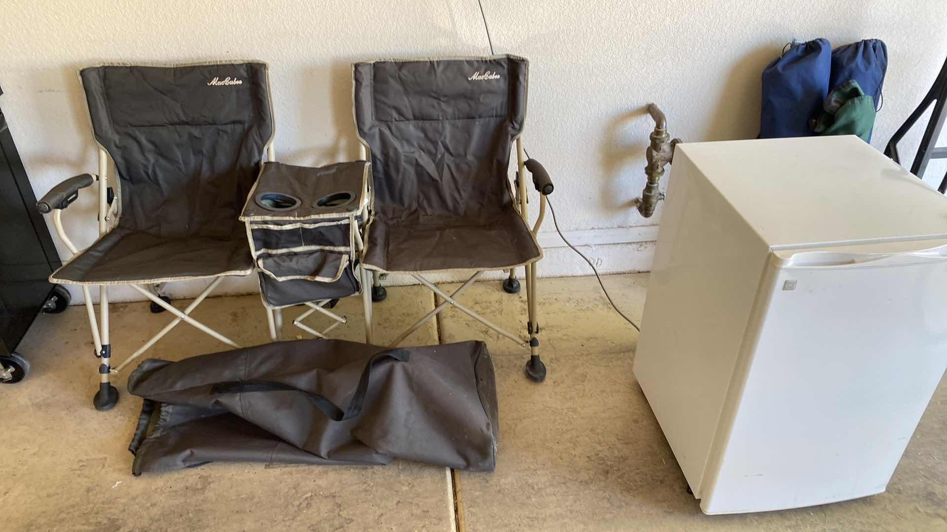 Photo 1 of MAC CABEE DOUBLE FOLDING CHAIR WITH DRINK HOLDER AND BAG