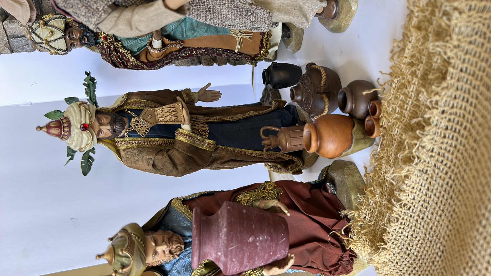 Photo 1 of CHRISTMAS NATIVITY SCENE FIGURES STAND APPROXIMATELY 13”