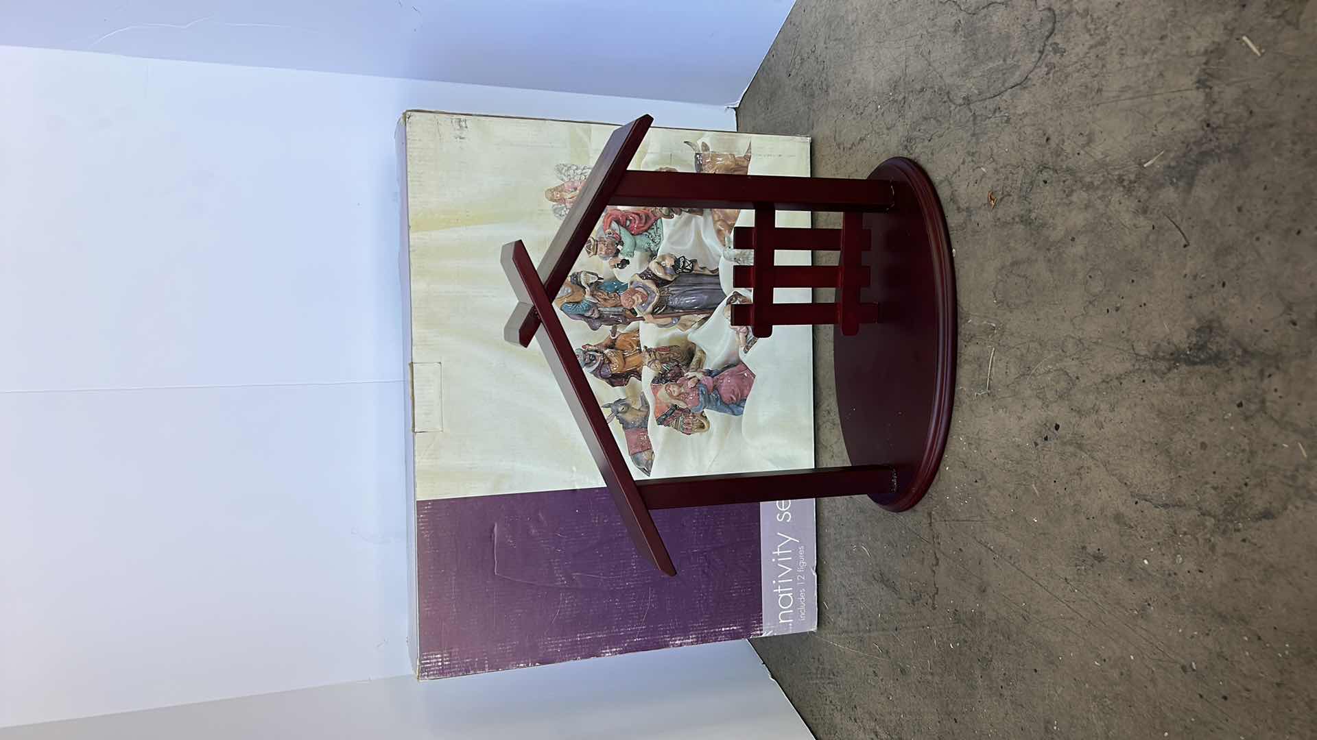 Photo 1 of NATIVITY SET AND WOOD STABLE