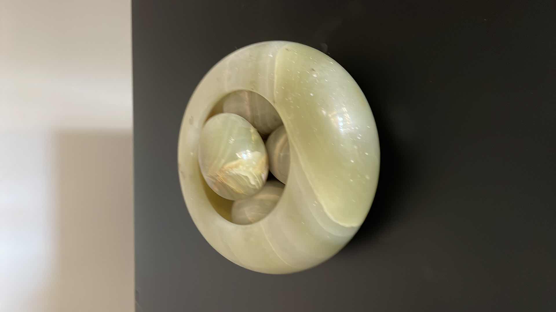 Photo 1 of GREEN JADE EGGS AND BOWL 7”