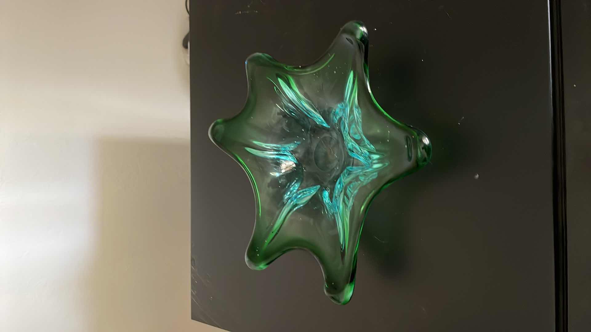 Photo 1 of HAND BLOWN GLASS DISH 10”