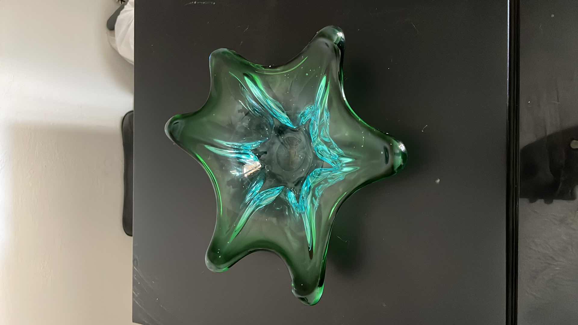 Photo 1 of HAND BLOWN GLASS DISH 10”