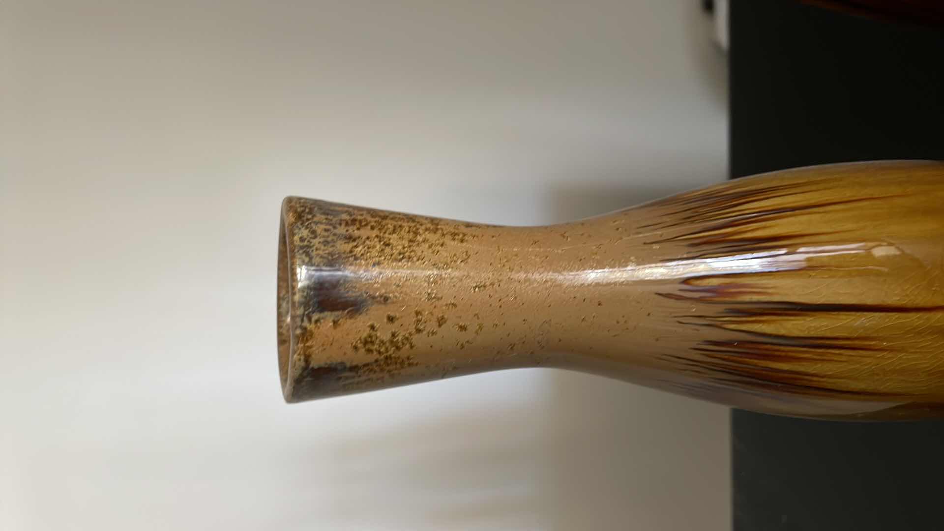 Photo 3 of BROWN CERAMIC BOTTLE VASE SET 12”