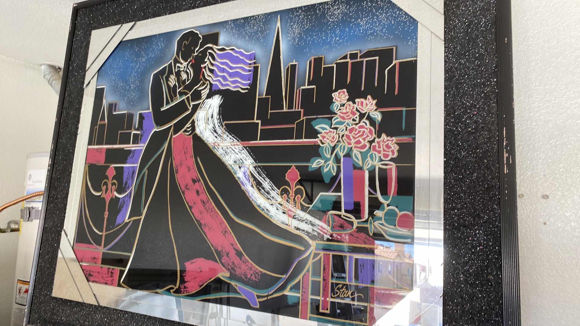 Photo 1 of FRAMED AND MIRRORED SIGNED DANCE ARTWORK 60” x 49”