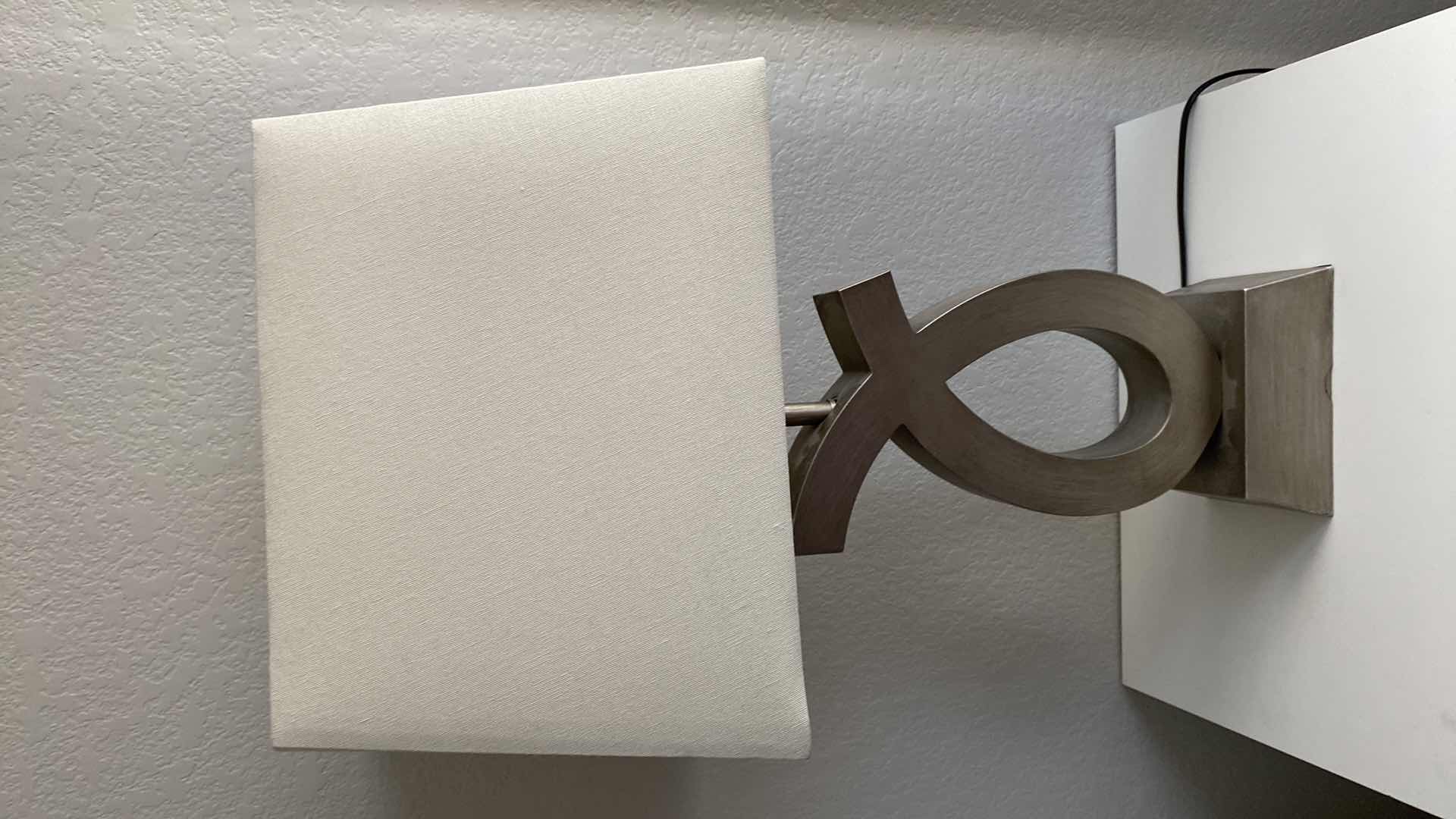 Photo 1 of ASHLEY NIGHT STAND  20“ x 16“ H25“
WITH SILVER TABLE LAMP H28”