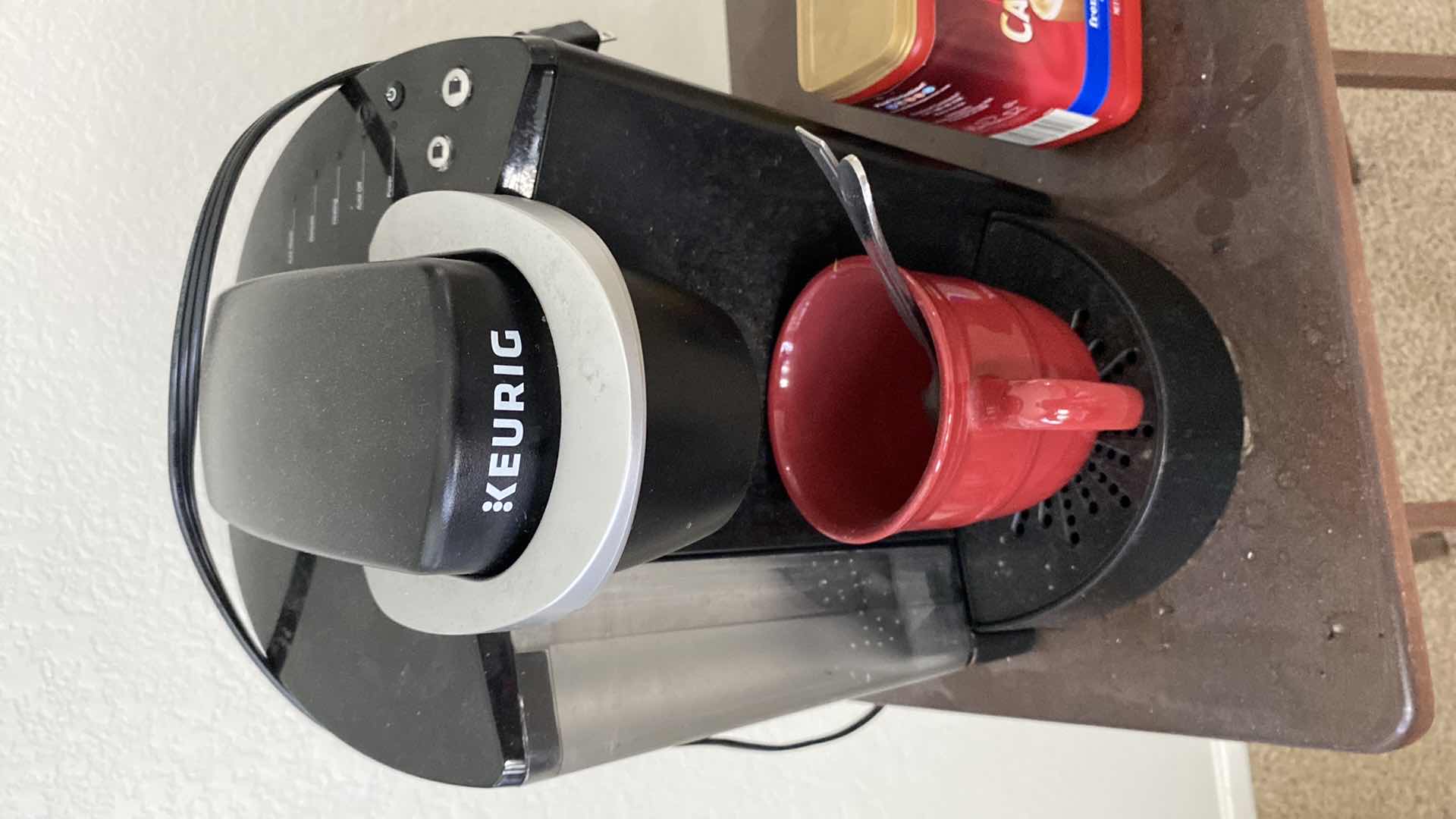 Photo 1 of KEURIG COFFEE MAKER AND COLLAPSIBLE TABLE