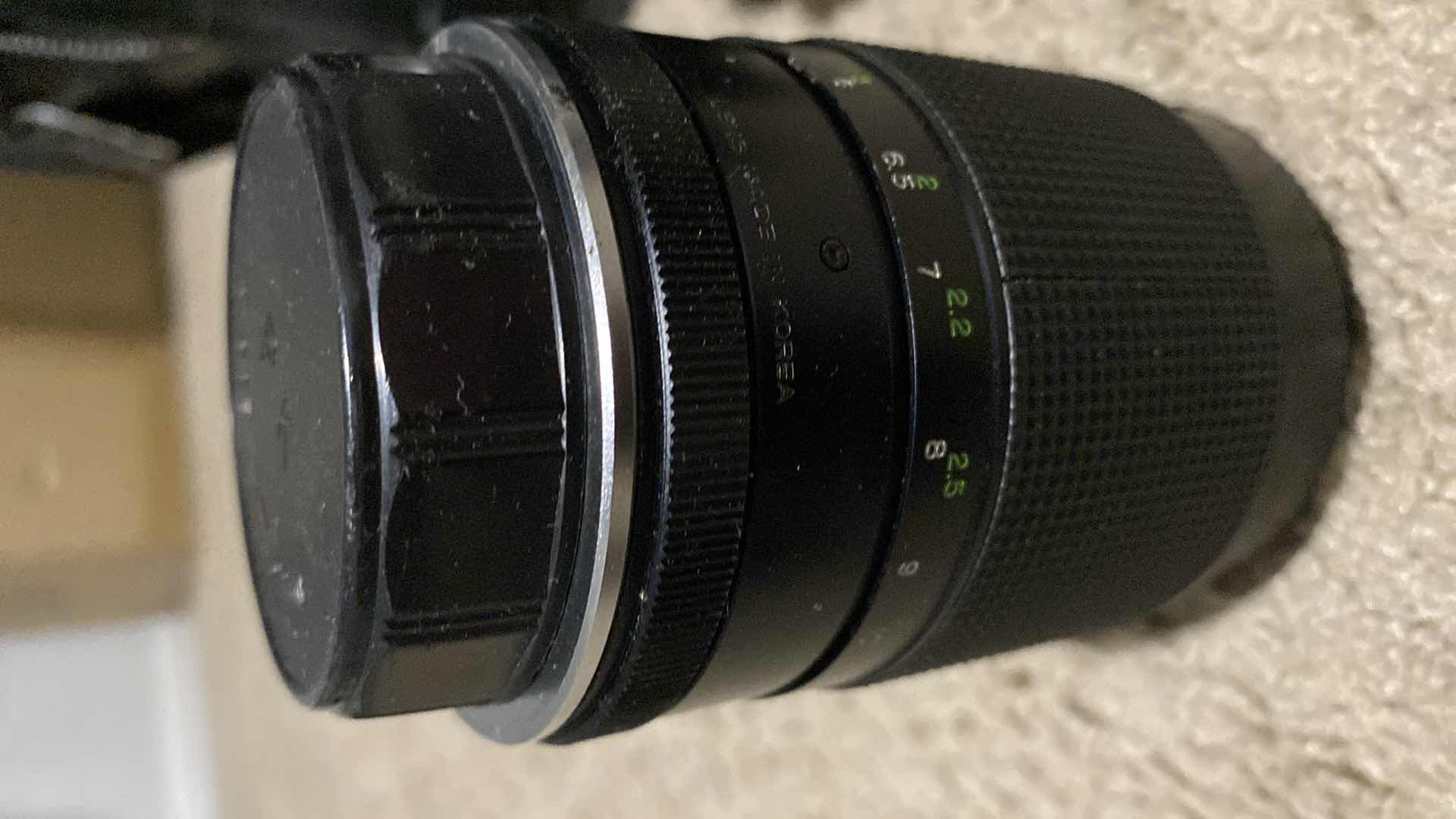 Photo 1 of VINTAGE CHINON 35mm CAMERA WITH ADDITIONAL LENS ACCESSORIES AND BAG