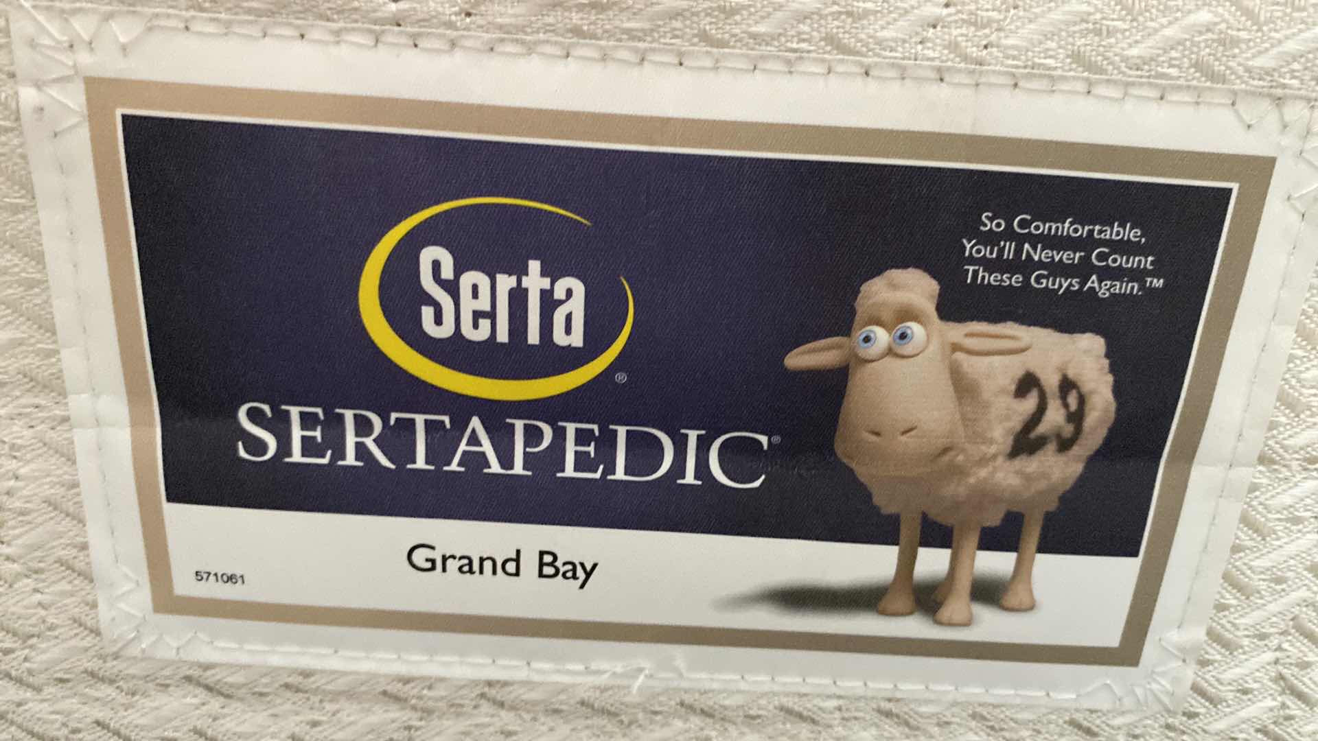 Photo 1 of FULL SIZE BED FRAME WITH BEDDING SERTAPEDIC GRAND MATTRESS AND BOXSPRING 58” X 80” H 54”