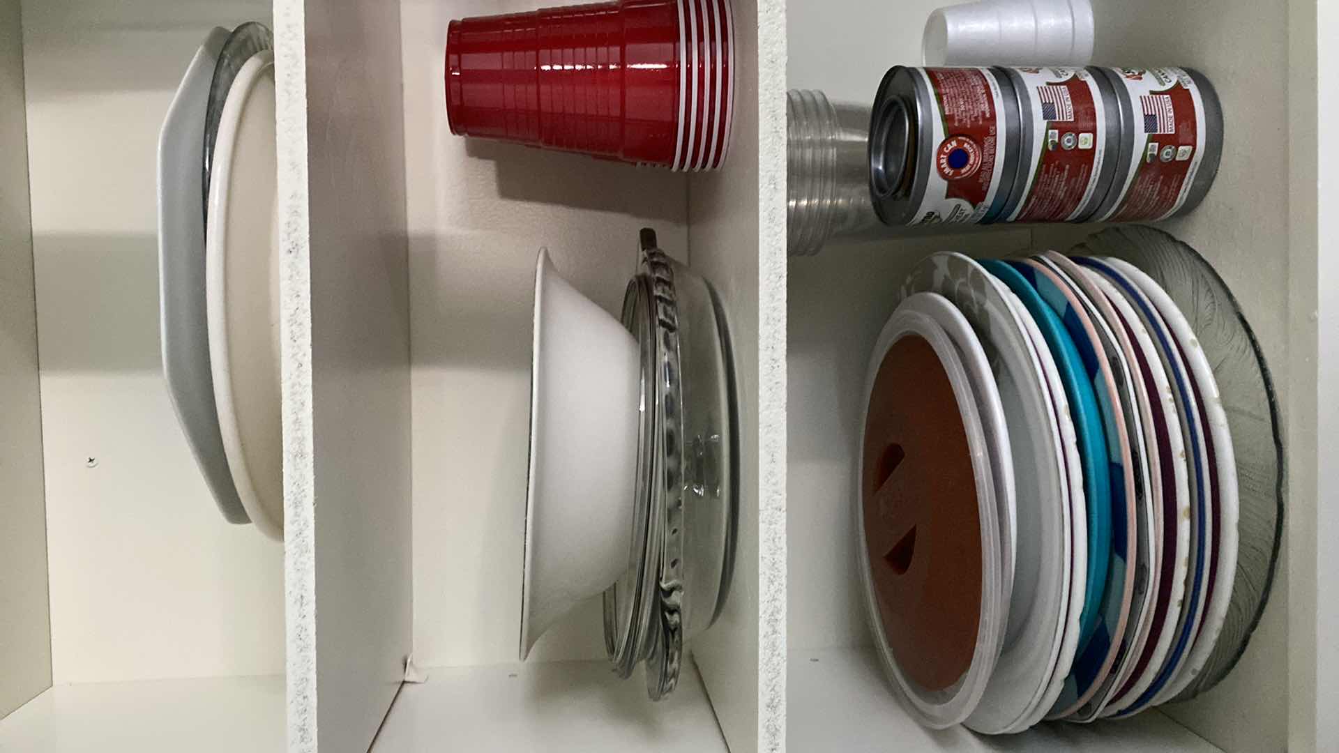 Photo 1 of CONTENTS KITCHEN CABINET TOASTER DISHES CUPS