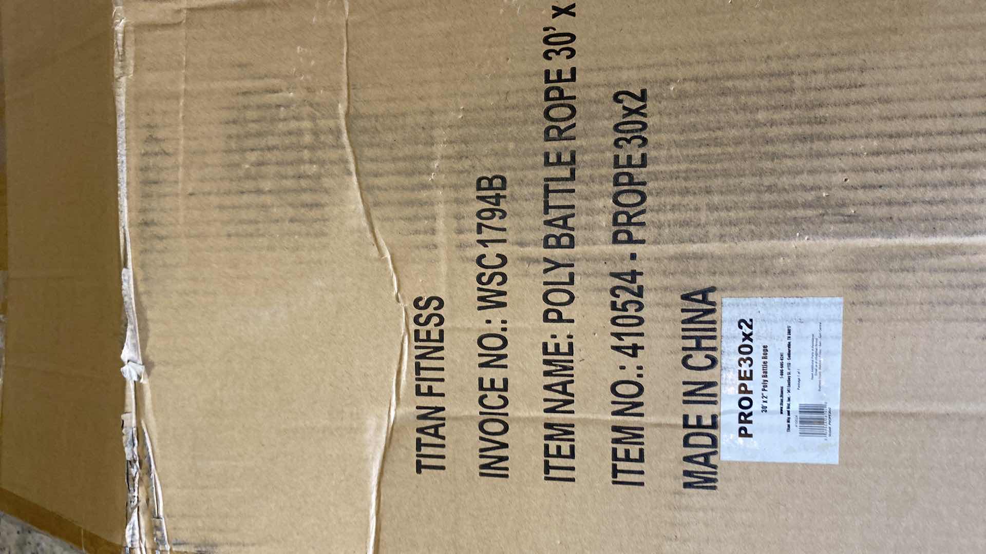 Photo 1 of NEW IN BOX TITAN FITNESS  EXERCISE ROPE 30‘ x 2“