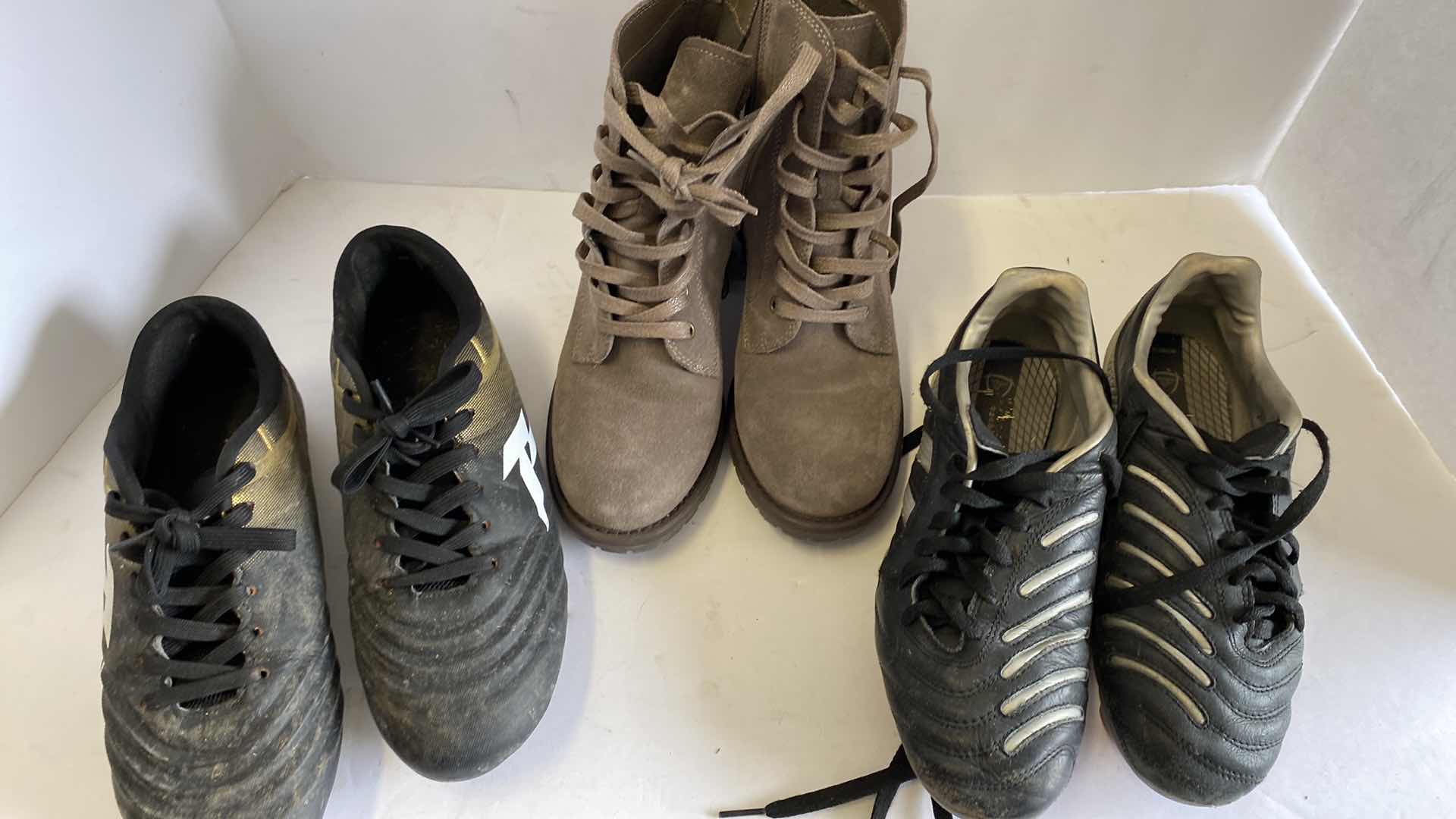 Photo 4 of LADIES SIZE 3 SKATES, SIZE 7 BOOTS AND CLEATS SPALDING BASKETBALL