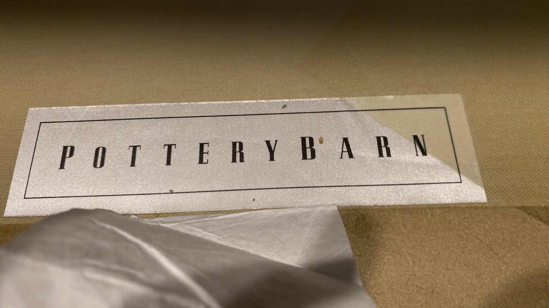 Photo 7 of POTTERY BARN BRUSHED CROSSWEAVE TAN SECTIONAL SOFA ONLY (CUSHIONS 45% DOWN) 10'x10'